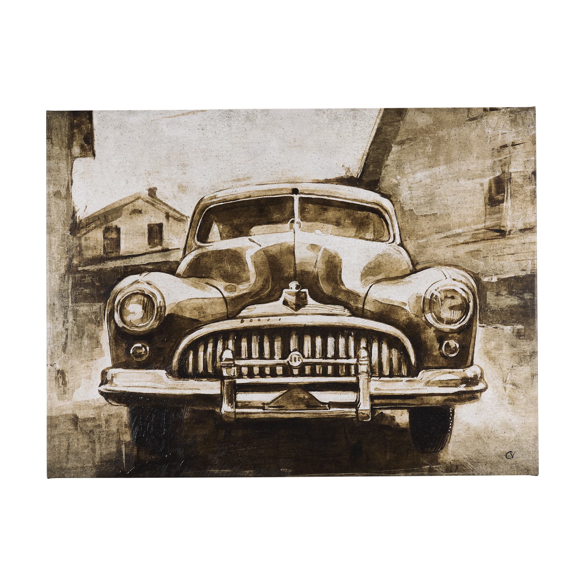 Vintage Car Picture III by Mercana Studio a Hand Embellished Textured Canvas — product photograph