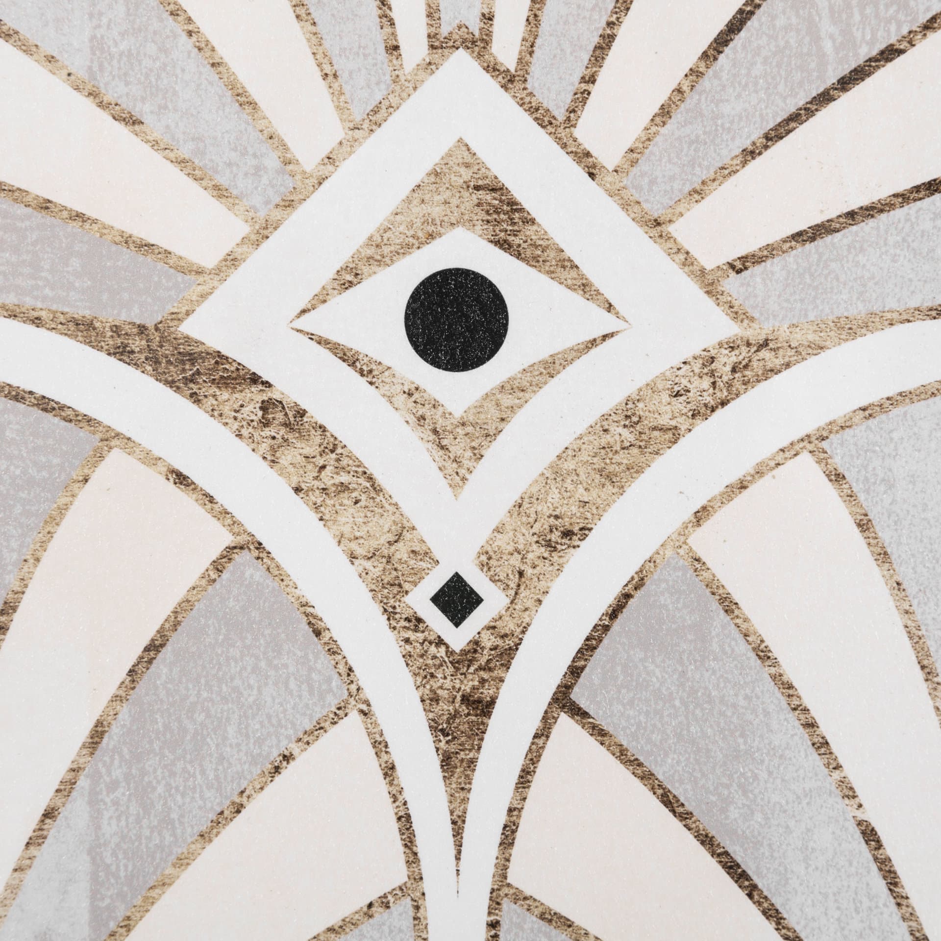 Deco Patterning I by Victoria Barnes a Hand Embellished Textured Framed Art Print Matted under Glass — product photograph