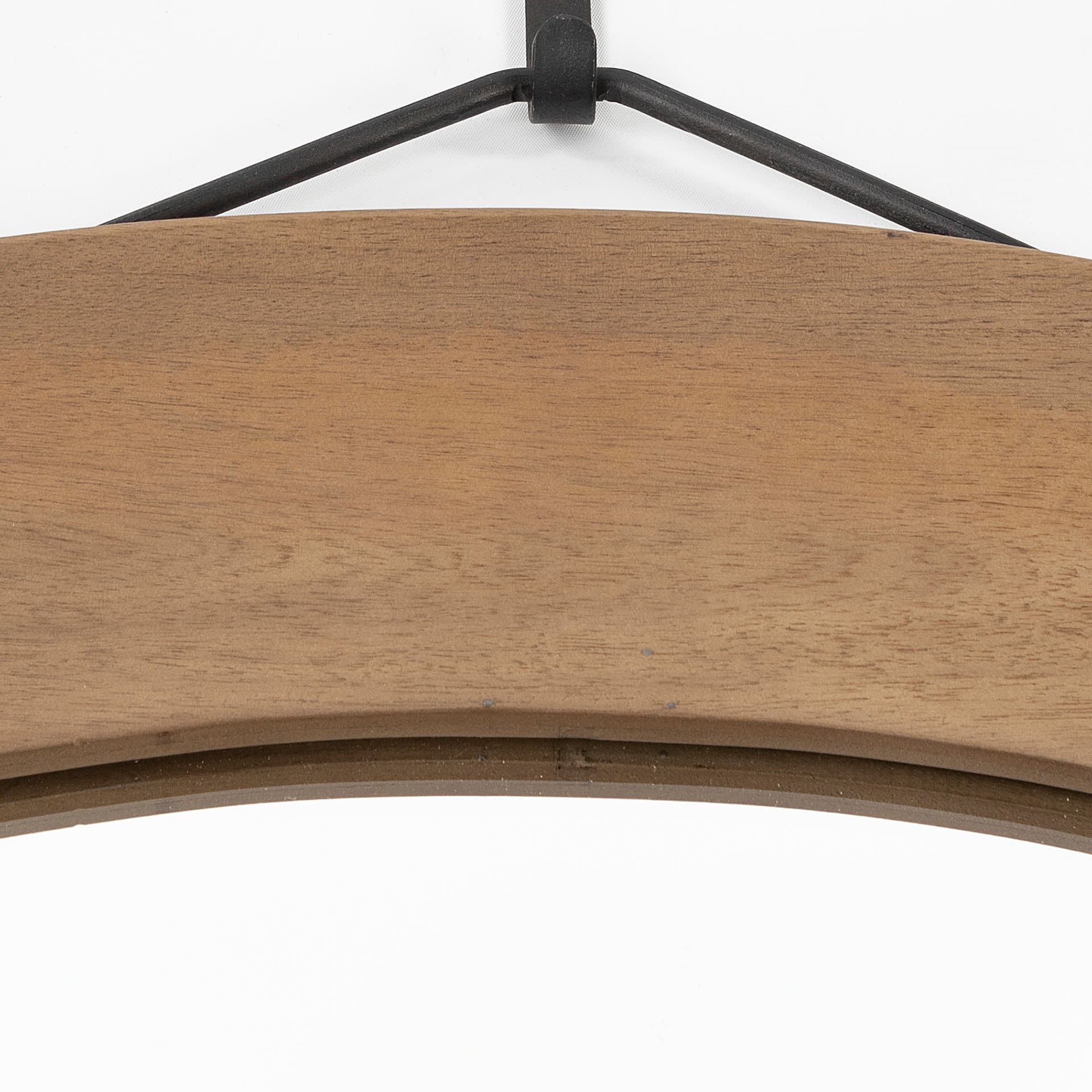 Avram 43.5" Round Brown Wood Frame Mirror — product photograph