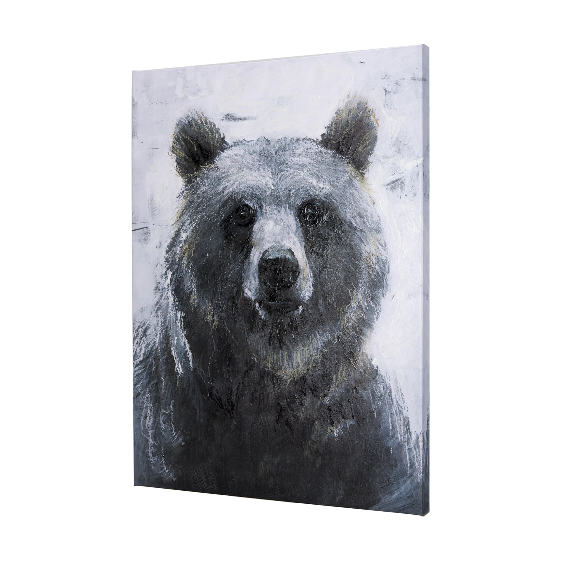 Animal Portrait III by Mercana Studio a Hand Embellished Textured Canvas — product photograph