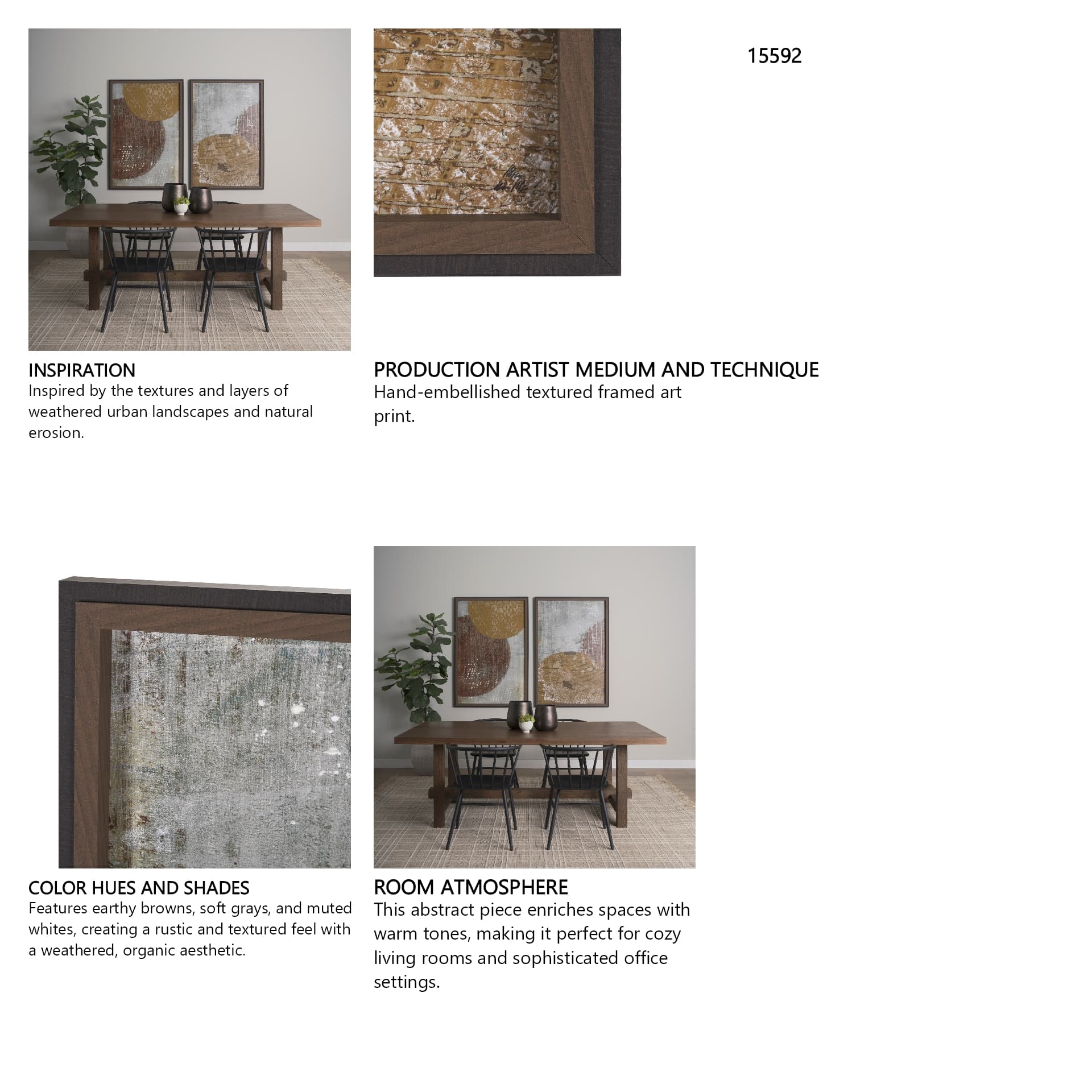 Environment I by Mercana Studio a Hand Embellished Framed Art Print — in a styled room