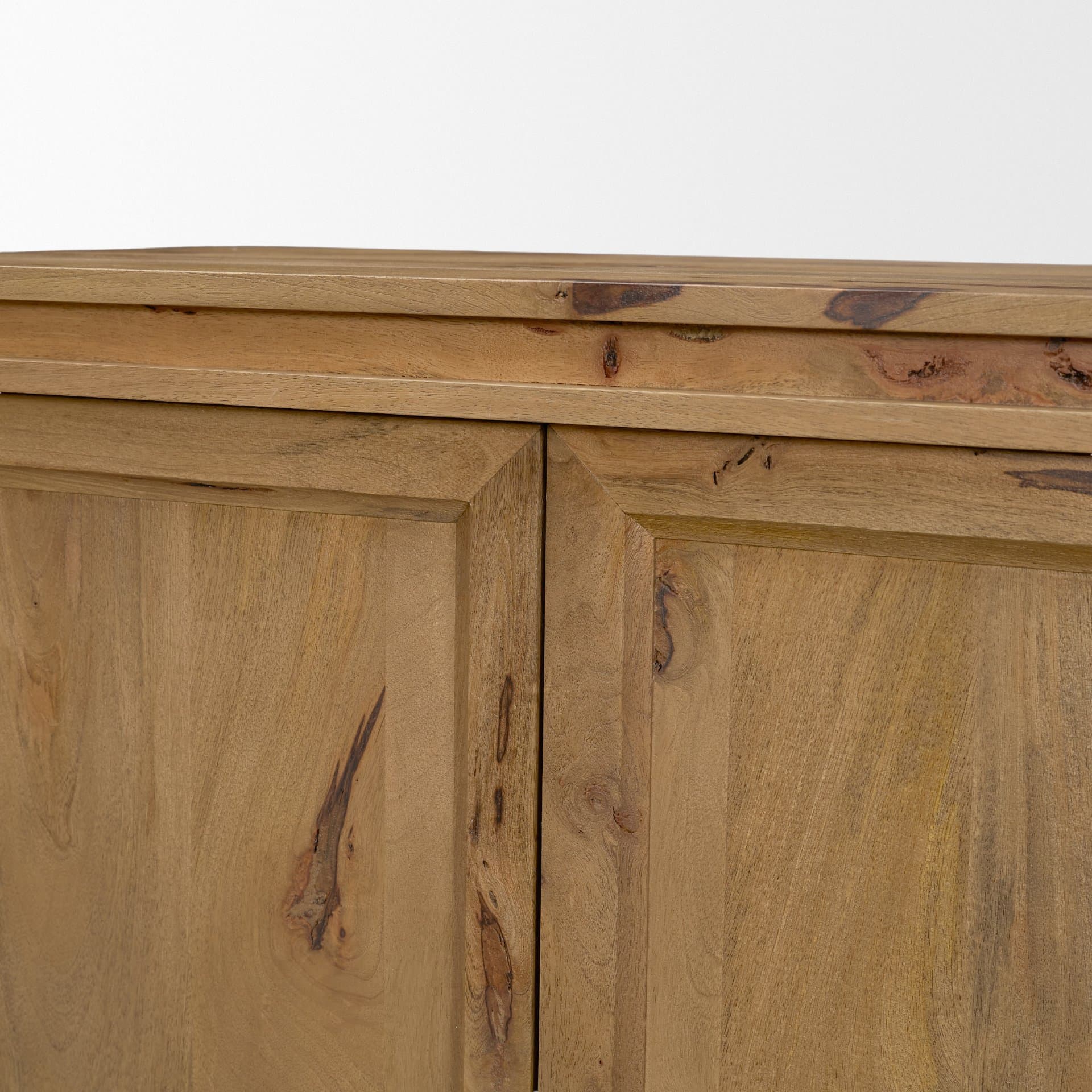 Notts Brown Wood 2-Door Accent Cabinet — product photograph
