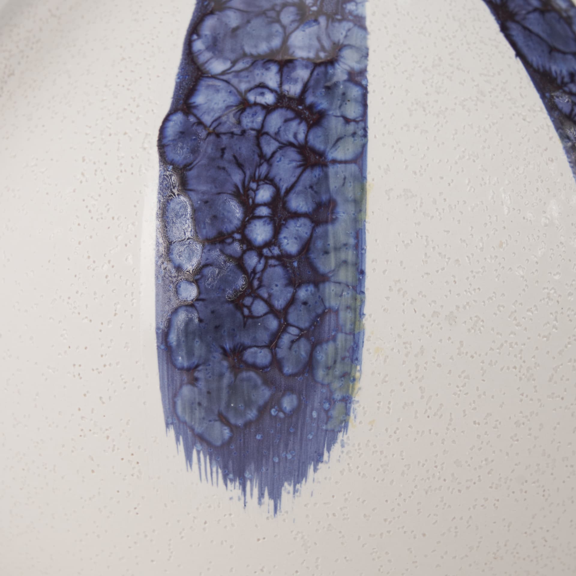Truett White w/ Blue Stripes Ceramic Jug Vase — product photograph