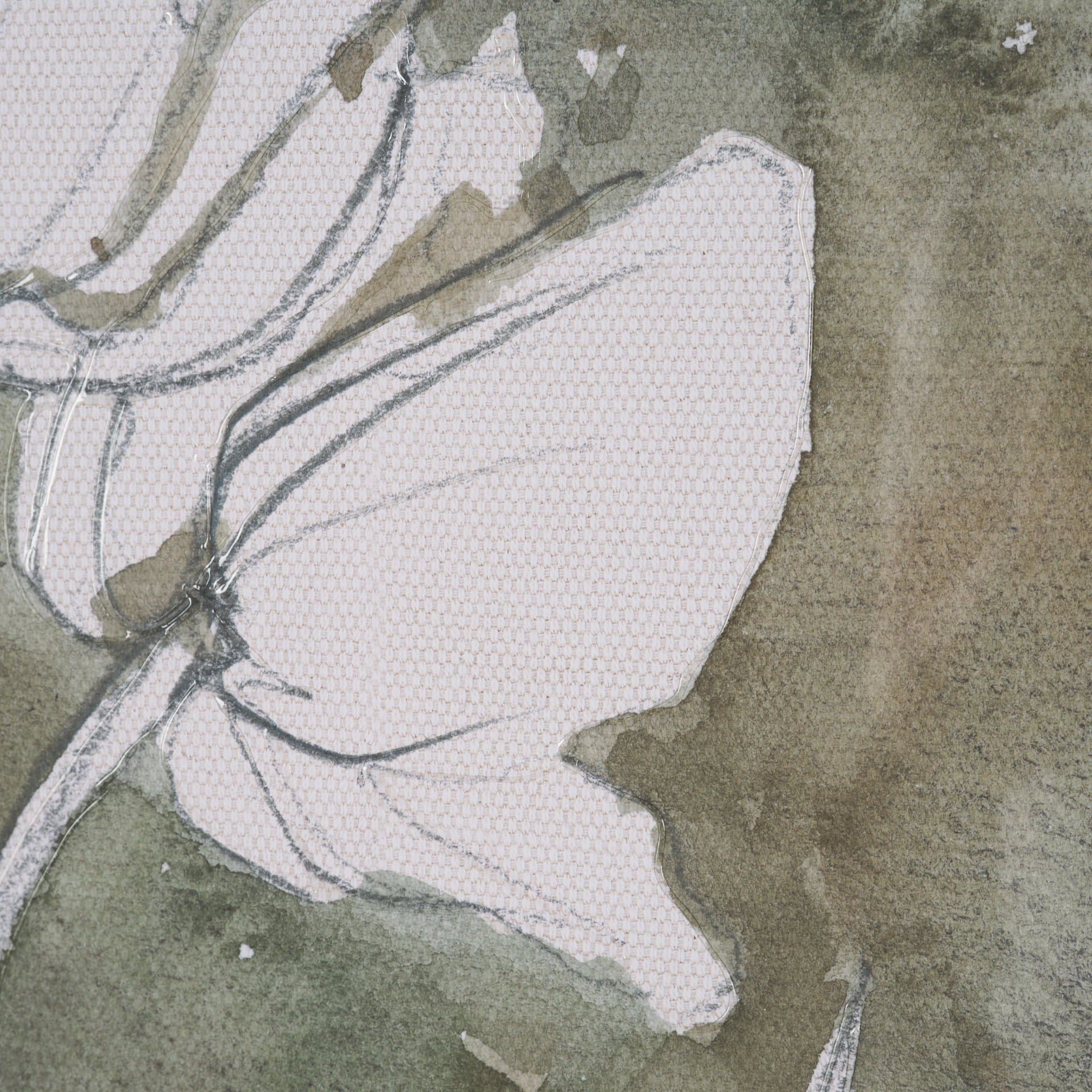 Tulip Bloom III by Mercana Studio Hand-Embellished Framed Artwork Matted under Glass — product photograph