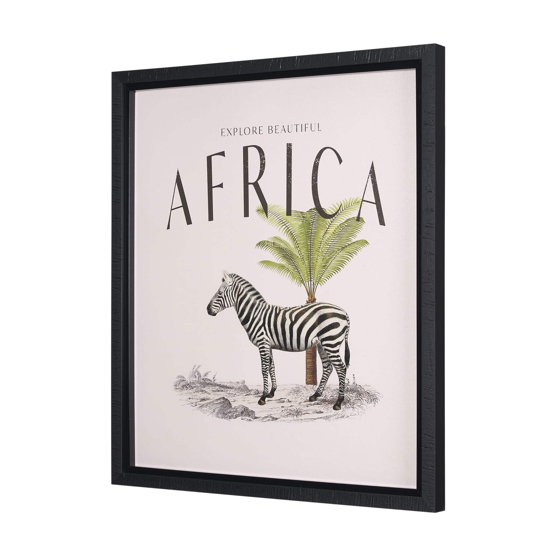 Travel Guide - Africa by Vintage Collection a Hand Embellished Textured Framed Art Print — product photograph