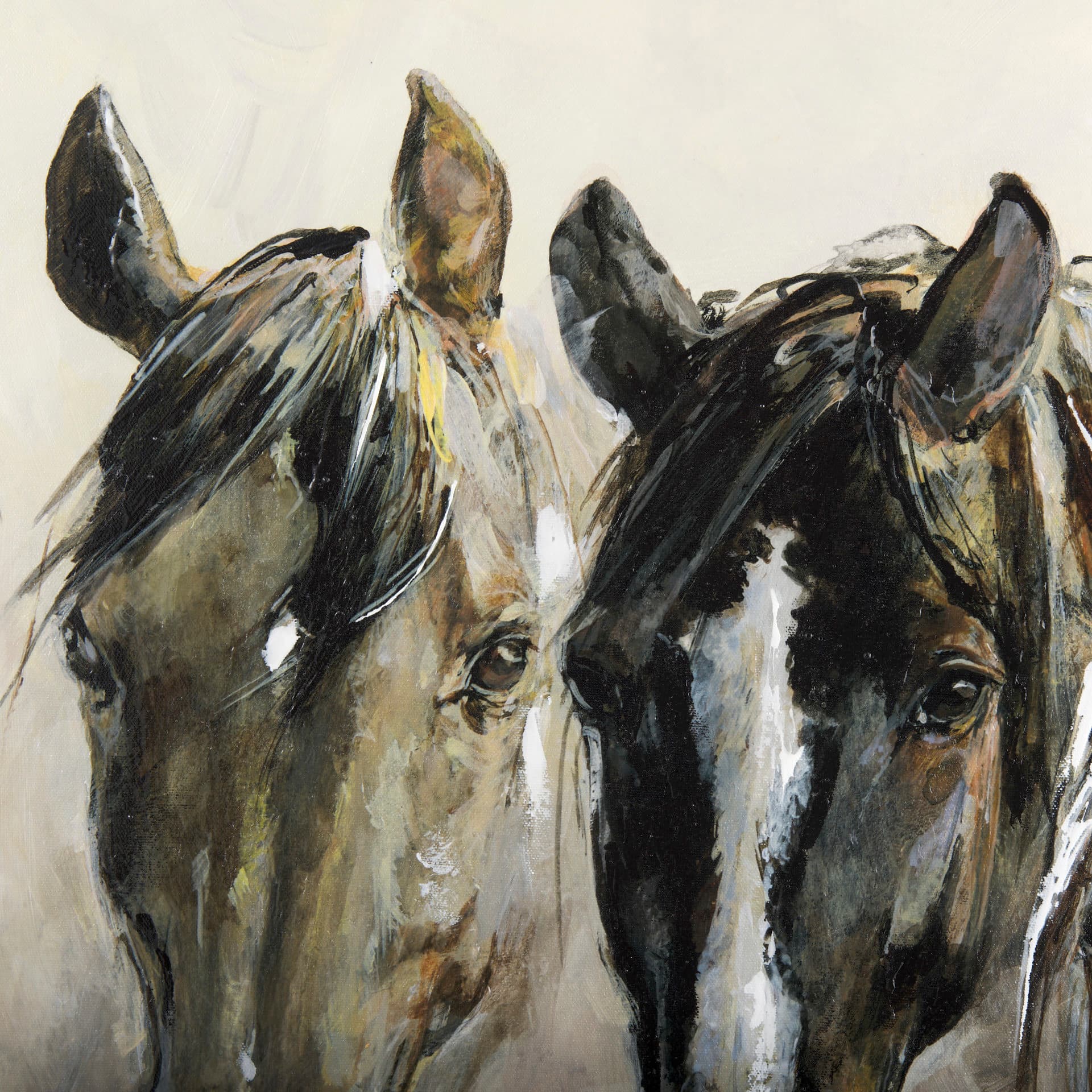 Horses by Natali a Hand Embellished Textured Canvas — product photograph