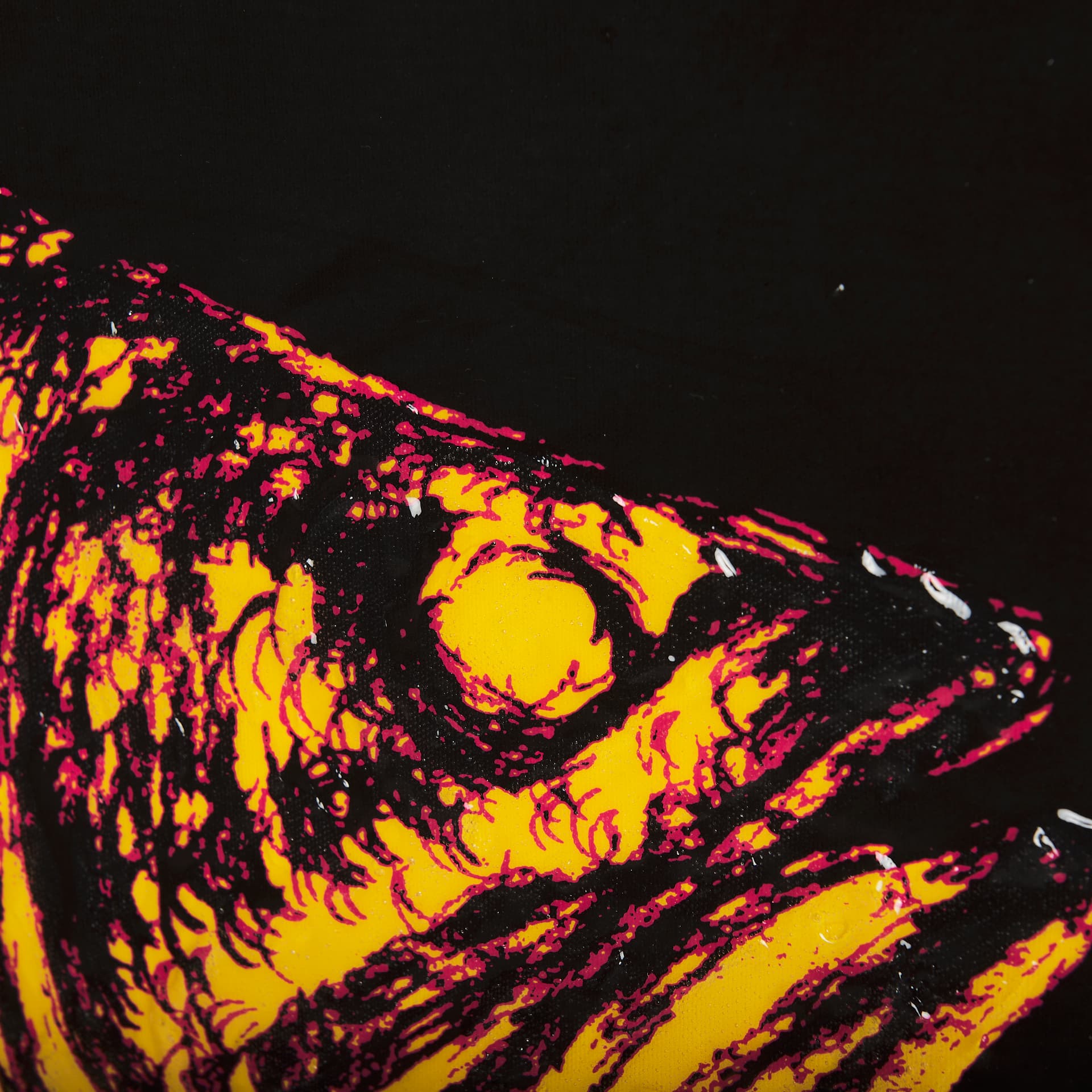 Largemouth Bass Orange by Mercana Studio a Hand Embellished Textured Canvas — product photograph