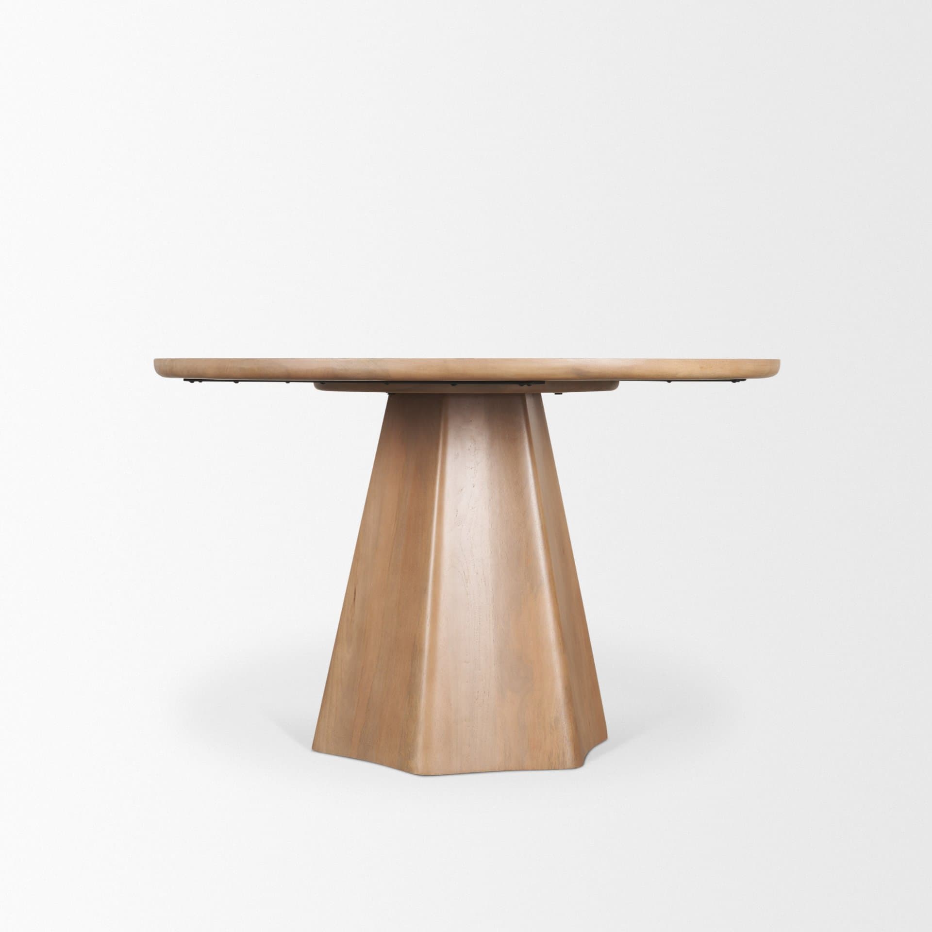 Jovani 48" Round Pedestal Dining Table | Modern | Light Brown Wood | Seats 4 — product photograph