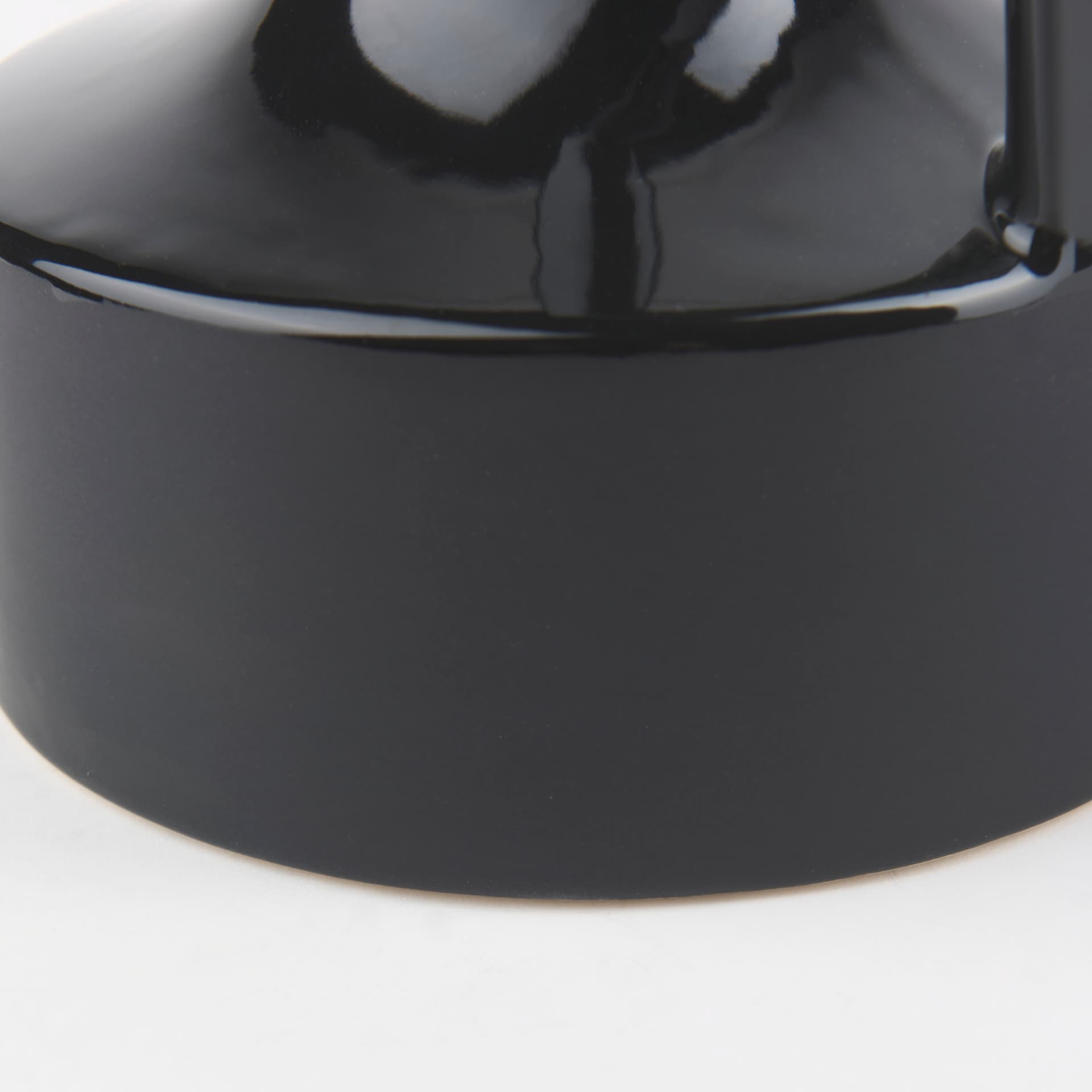 Burton 11.6H Medium Glossy and Matte Black Ceramic Jug Vase — product photograph