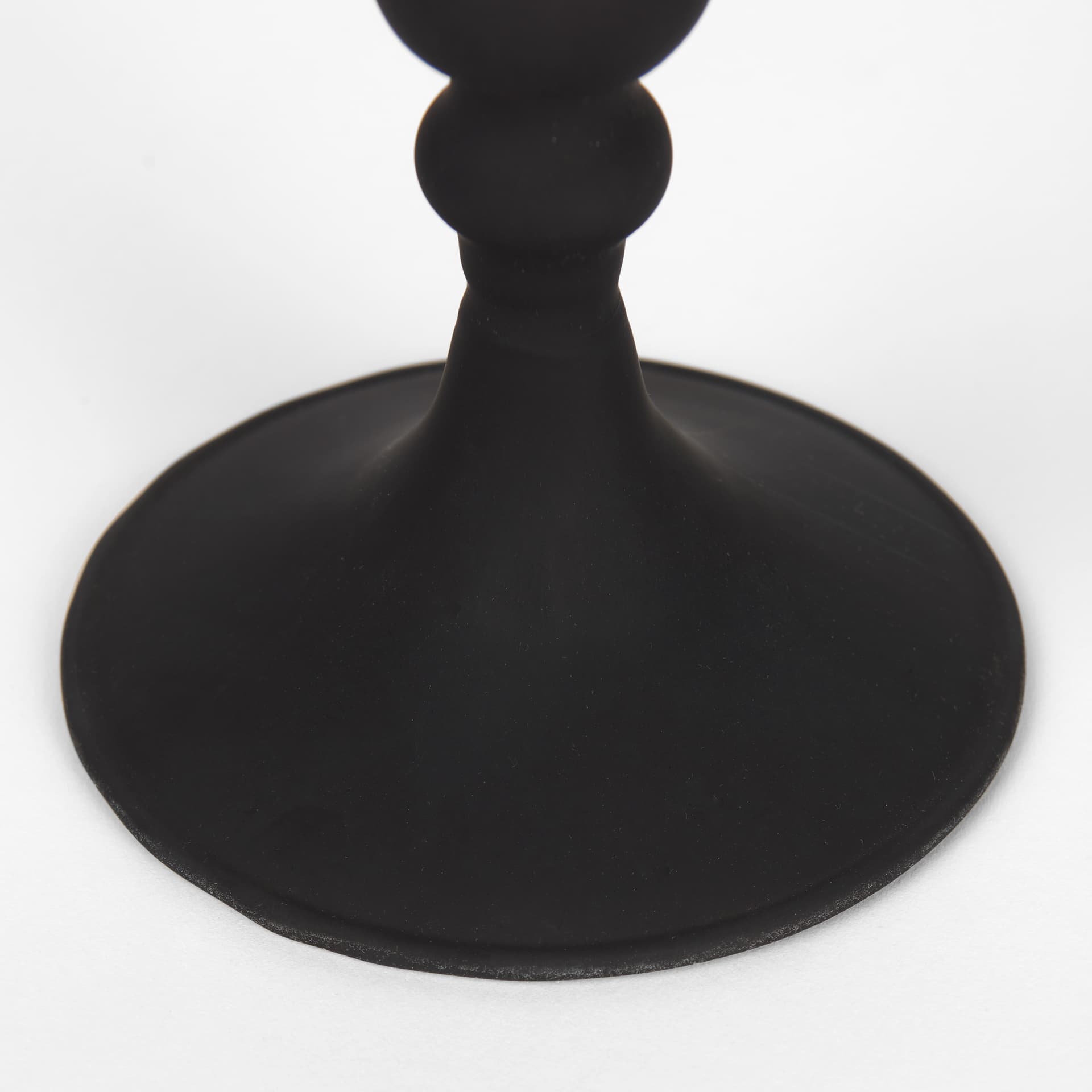 Haute Medium Matte Black Blown Glass Candlestick — product photograph
