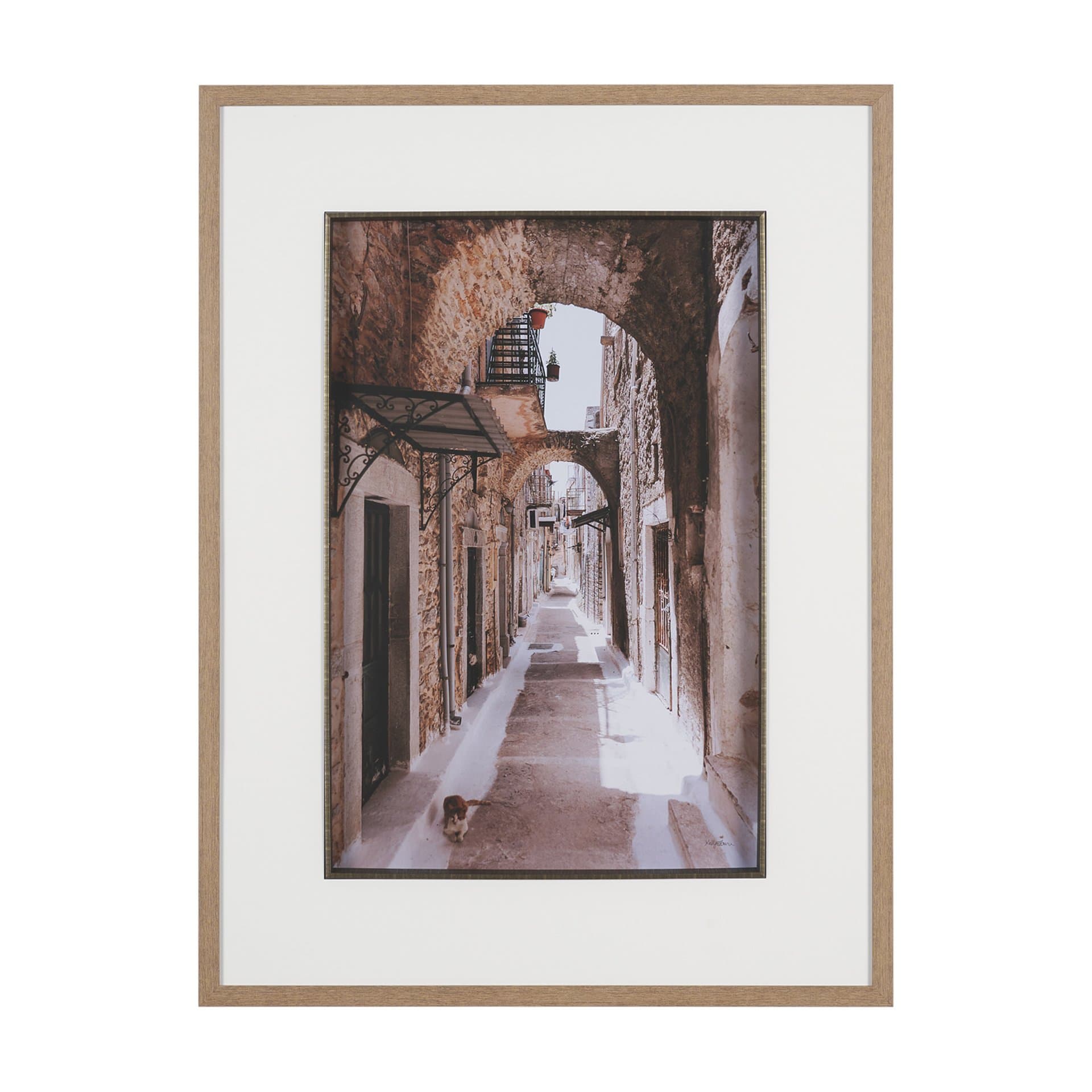 Greek Street by Kelly Frere FramedPhoto Print Matted under Glass — product photograph