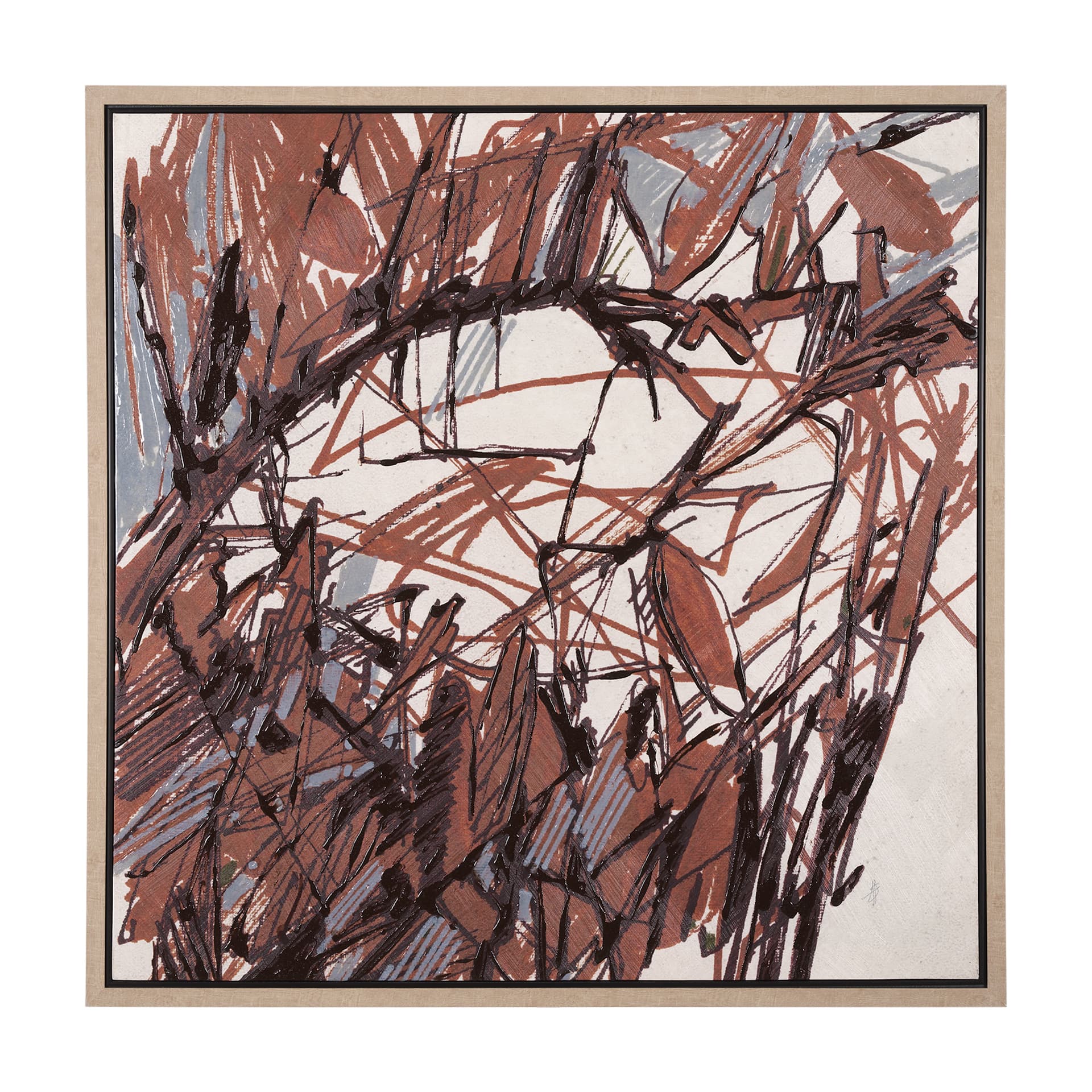Raveled by Mercana Studio a Hand Embellished Textured Framed Canvas — product photograph