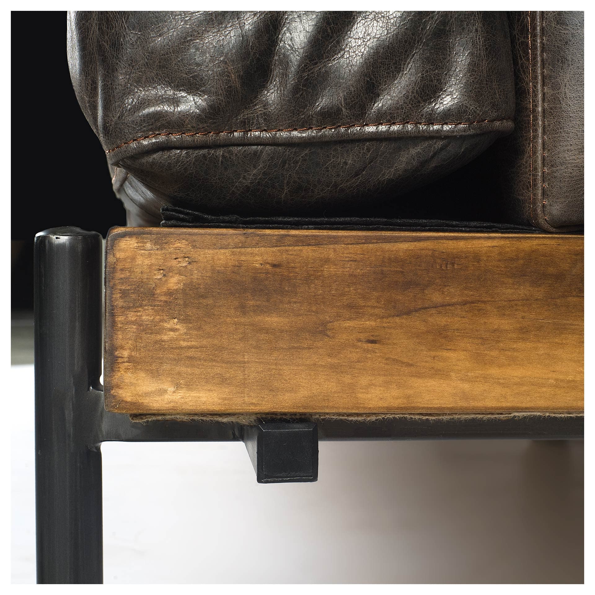 Colburne I Brown Leather Body Wood/Iron Frame Club Chair — product photograph