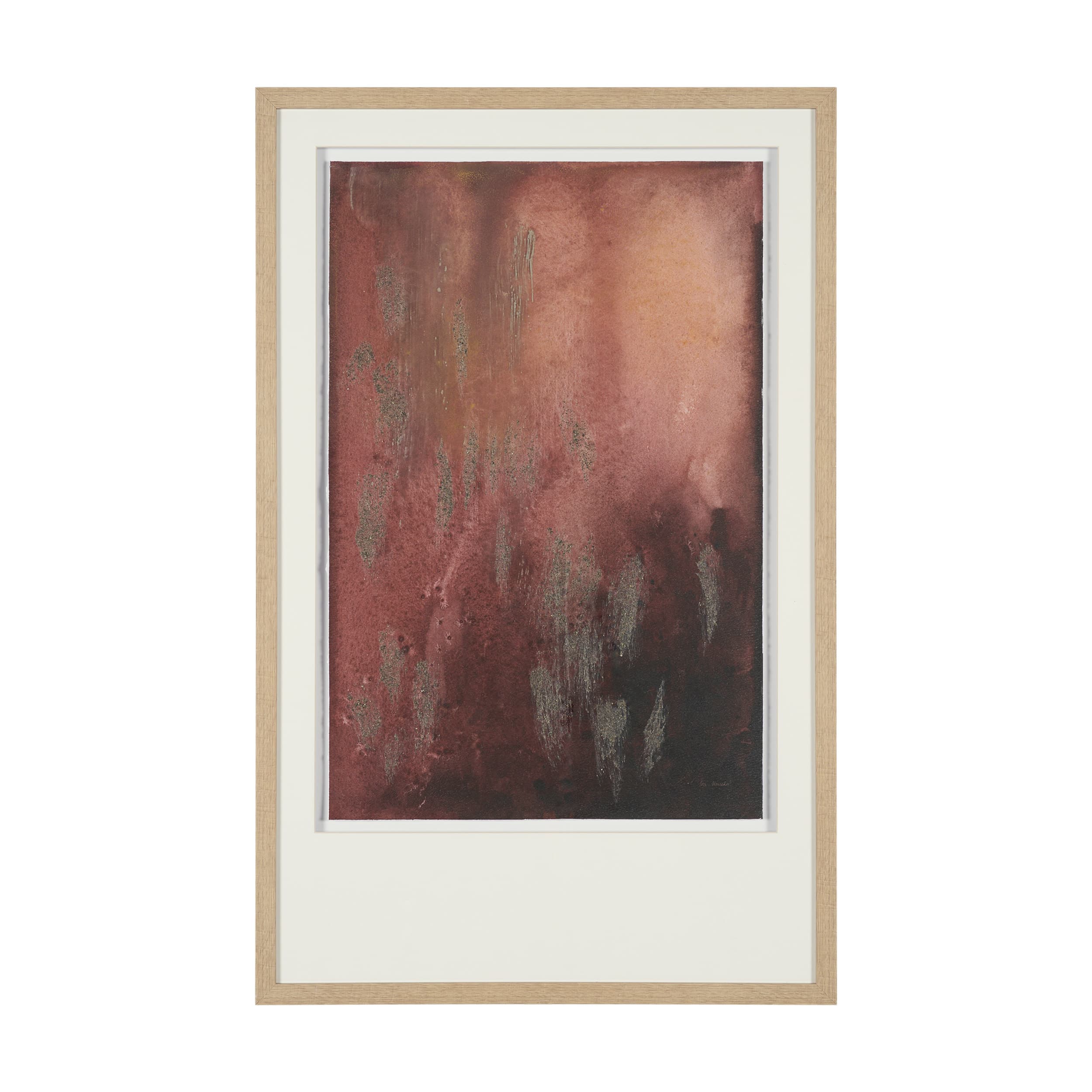 Aged In Silence I by Ira Havuka Hand-Embellished Textured Framed Artwork Matted under Glass — product photograph