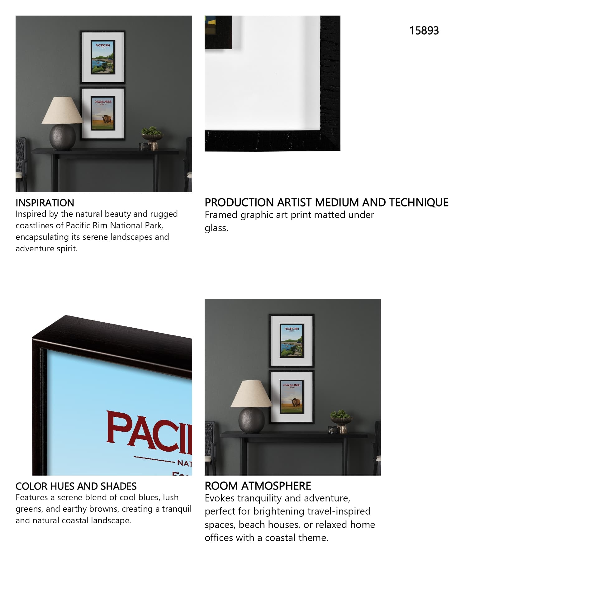 Pacific Rim GO (M) by Mercana Studio a Framed Art Print Matted under Glass — in a styled room