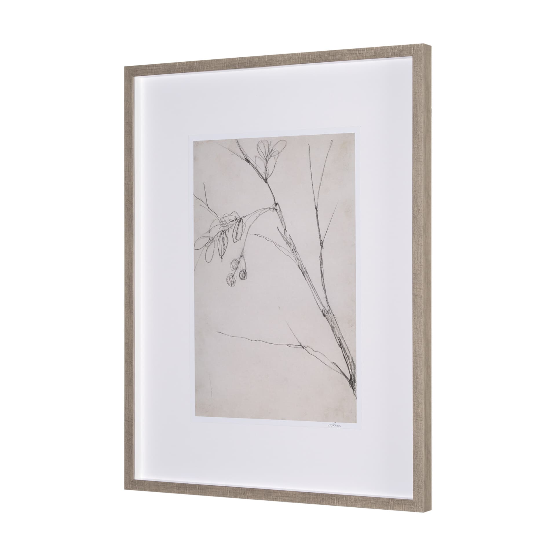 Chokecherry 3 by Mercana Studio a Hand Embellished Framed Art Print Matted under Glass — product photograph