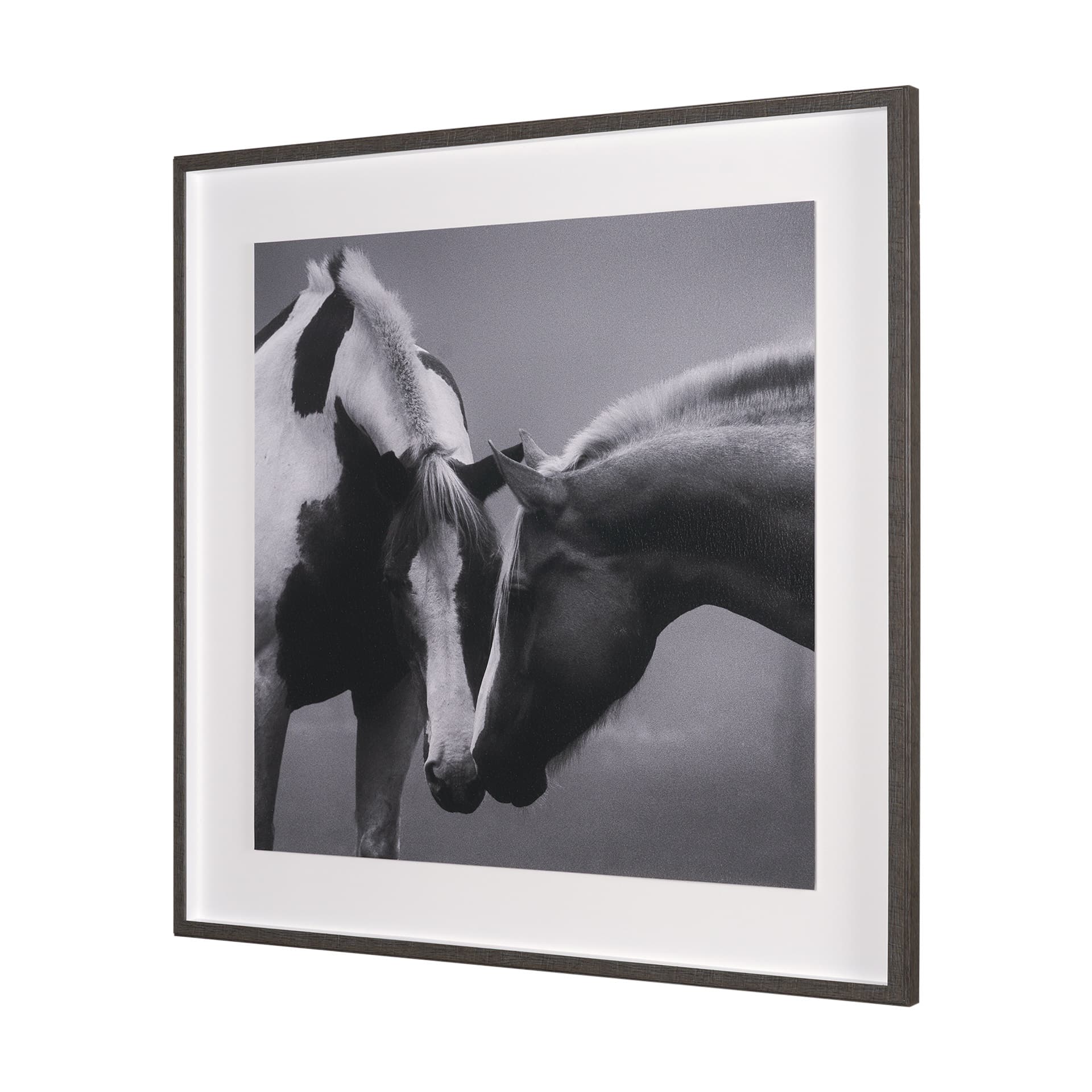 Horse Harmony - Caress by Laura Warren a Hand Embellished Framed Photo Art Print Matted under Glass — product photograph
