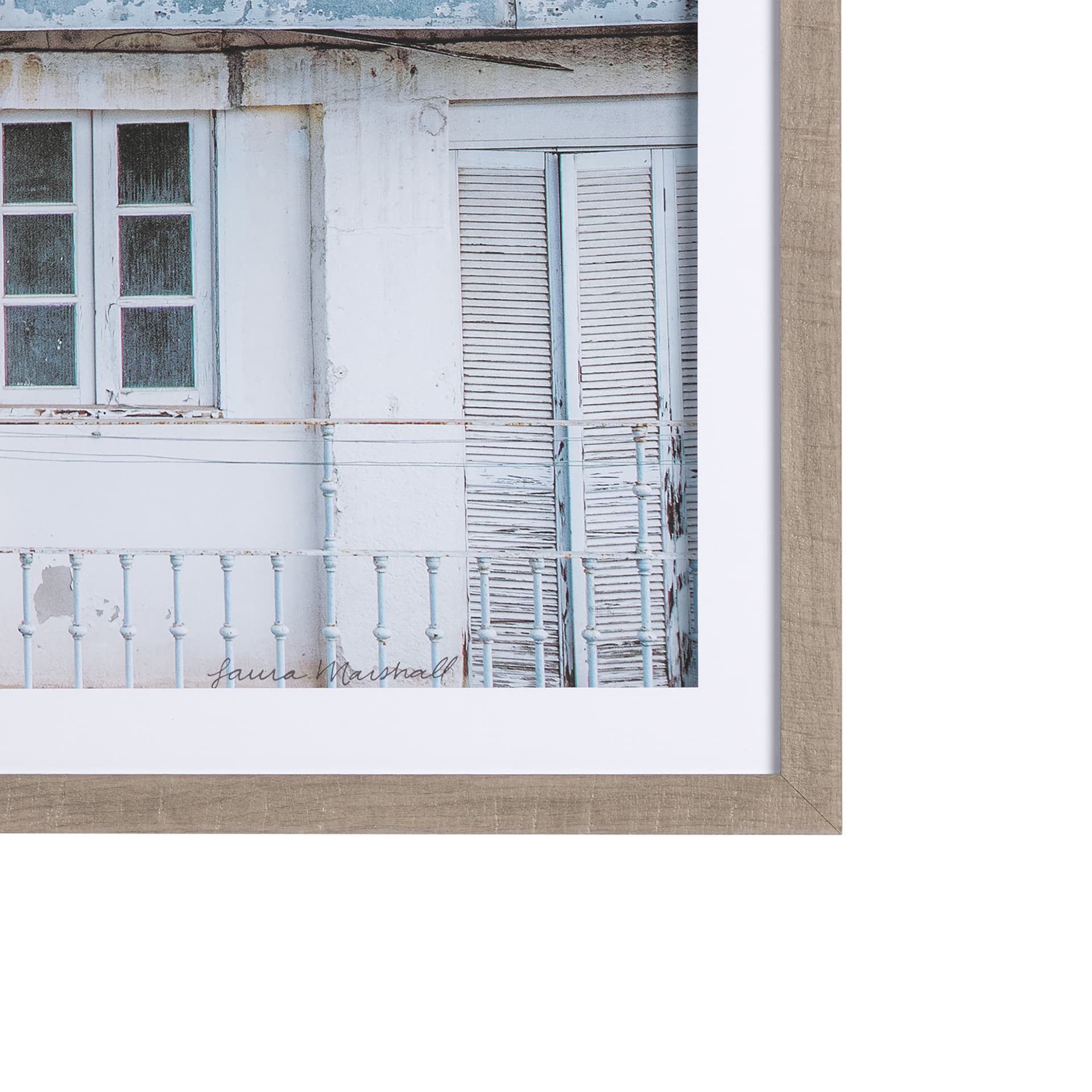 Porto Houses by Laura Marshall a Framed Photo Art Print Matted under Glass — product photograph