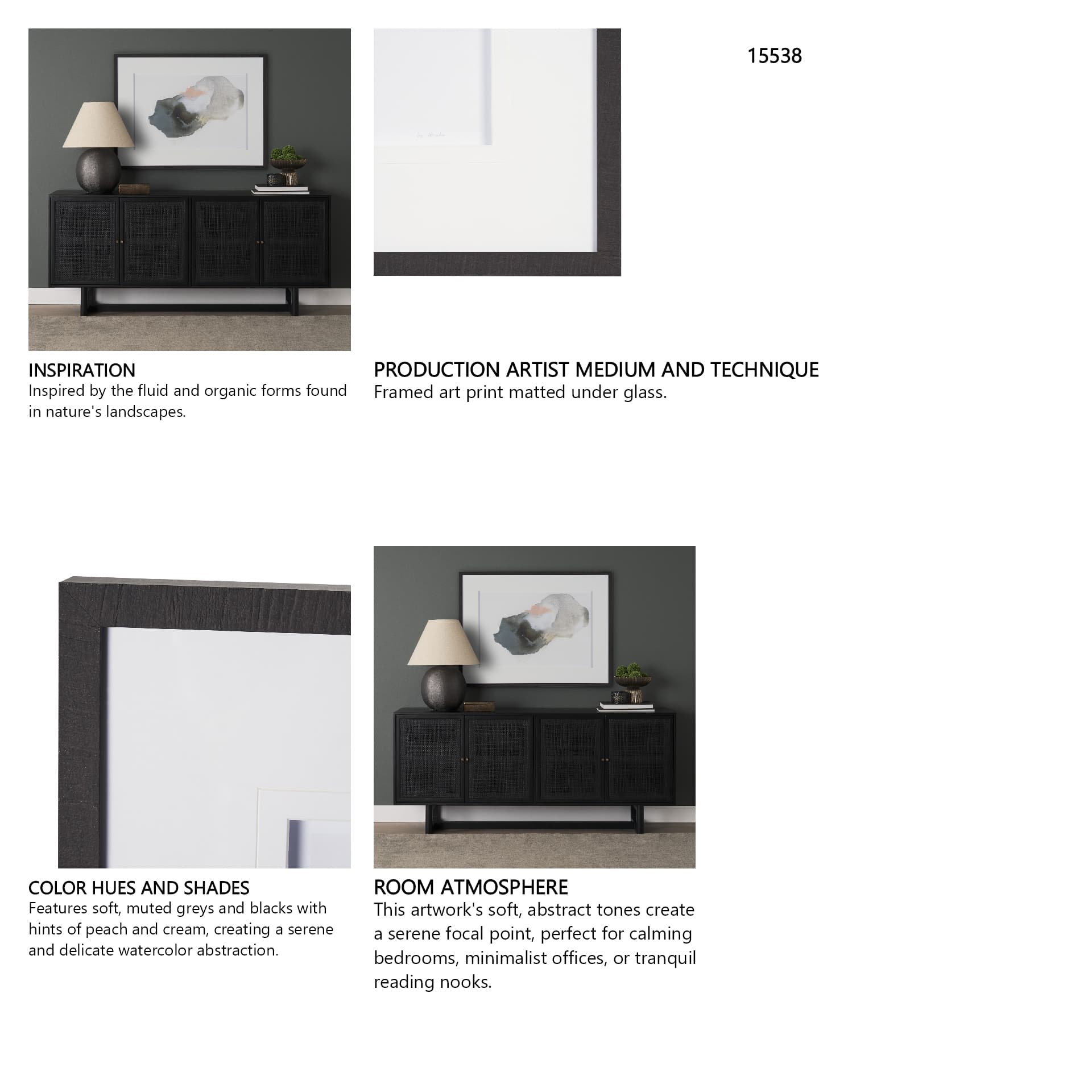 Being Present I by Ira Havuka a Framed Art Print Matted under Glass — in a styled room