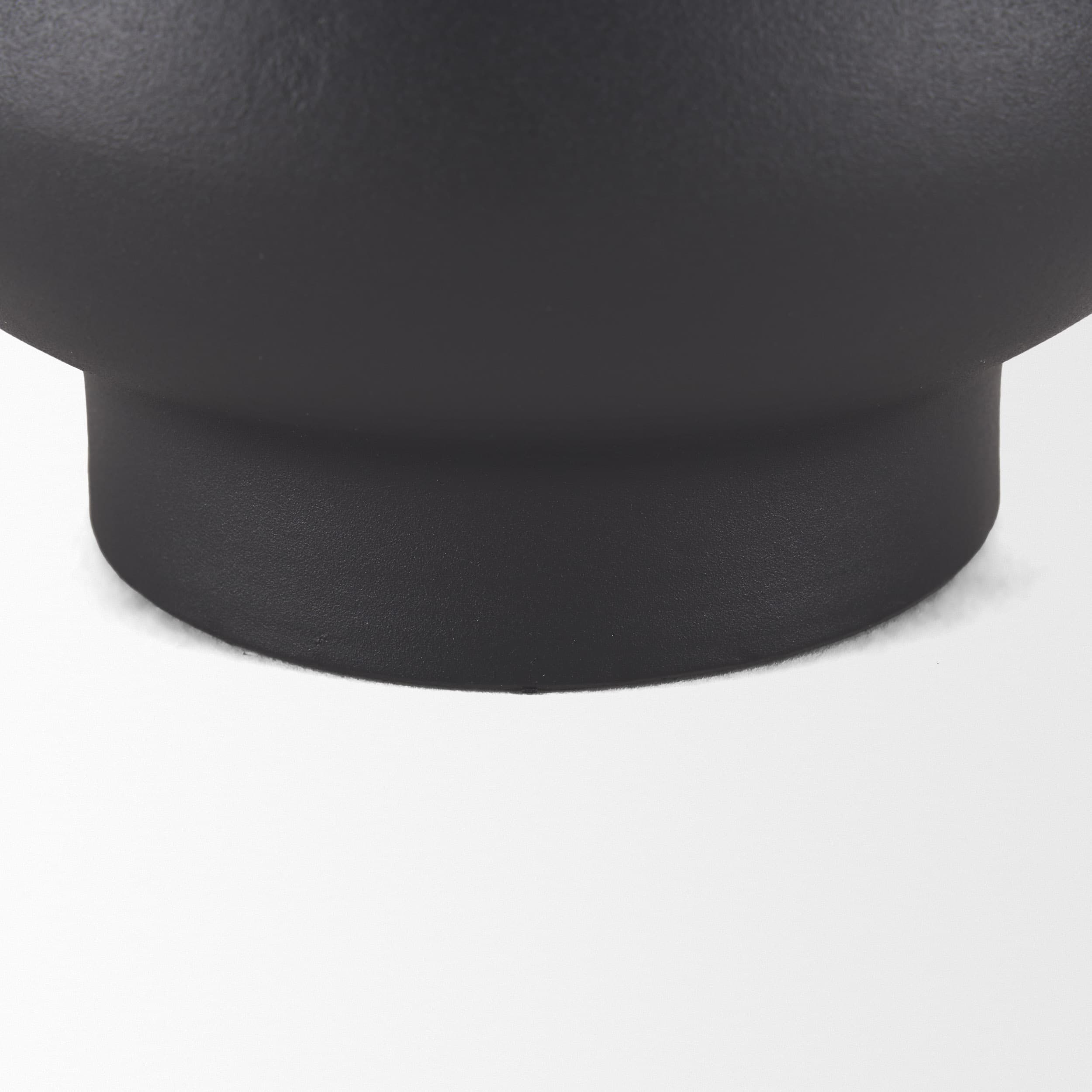 Tasya Small Matte Black Metal Vase — product photograph