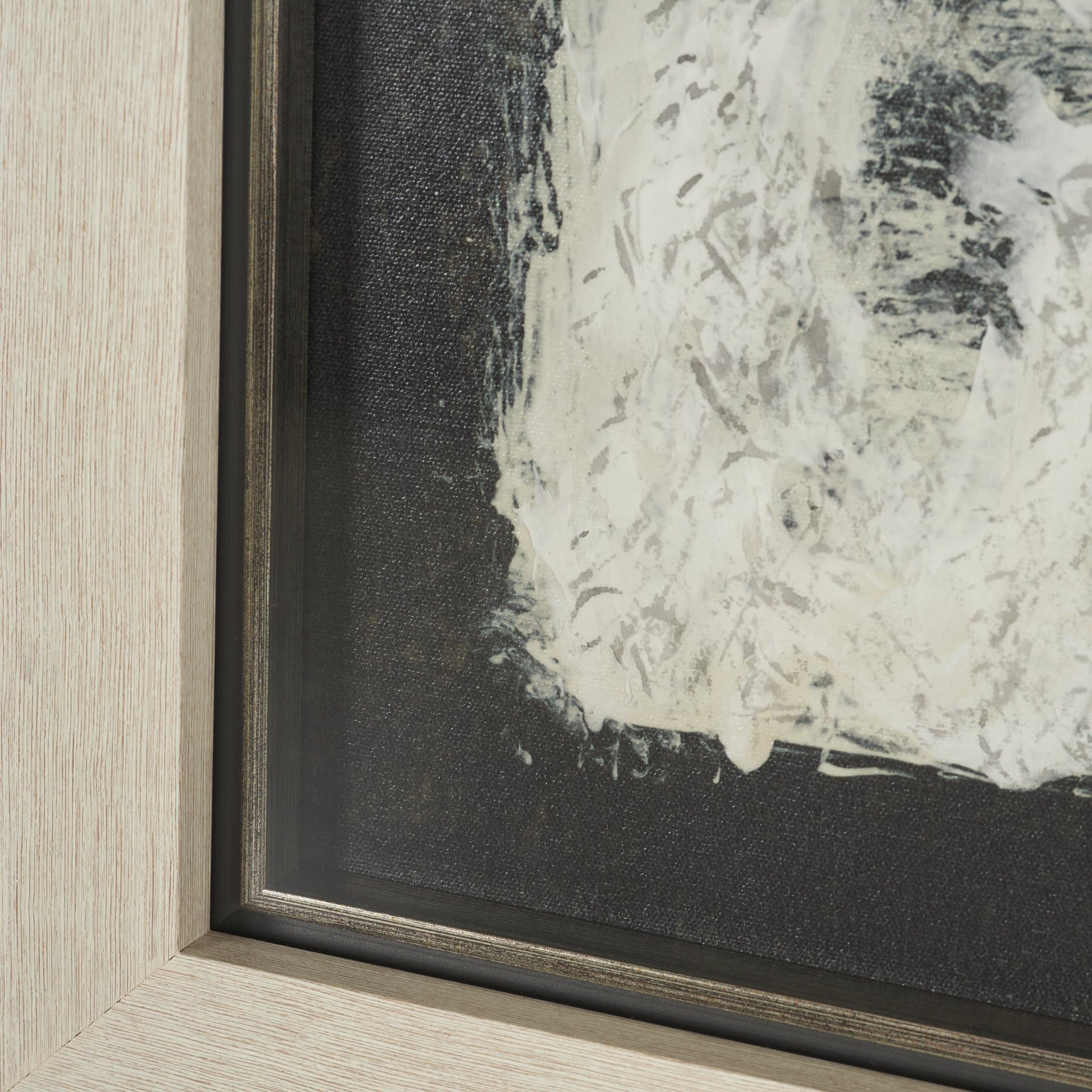 Rhythm & Balance I by Mercana Studio Hand-Embellished Textured Framed Artwork Matted under Glass — product photograph