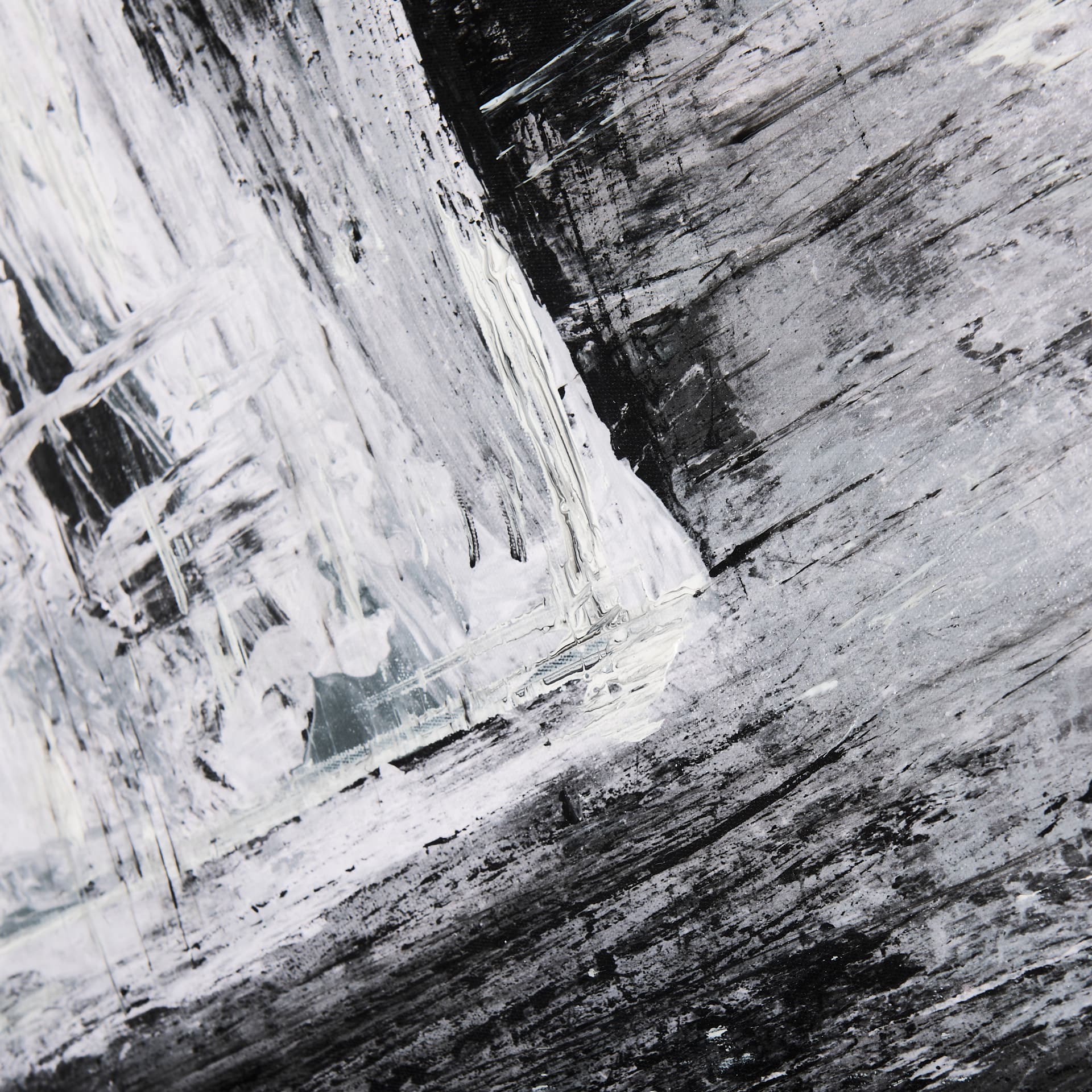 Black Composition I by Mercana Studio a Hand Embellished Textured Canvas — product photograph