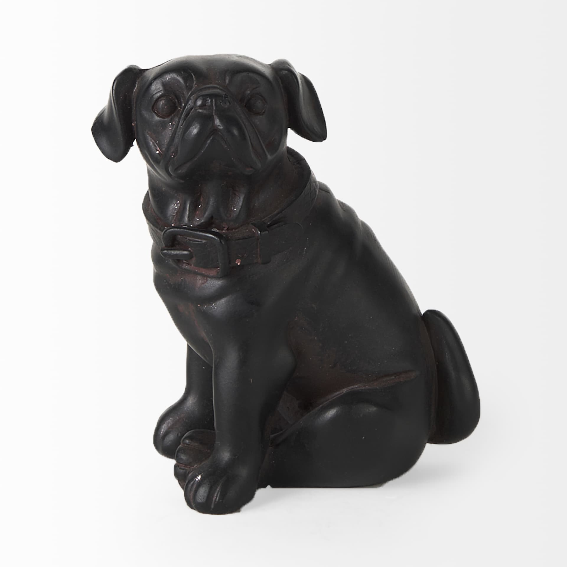 Cadence 4L x 5W Black Resin Pug Dog — product photograph