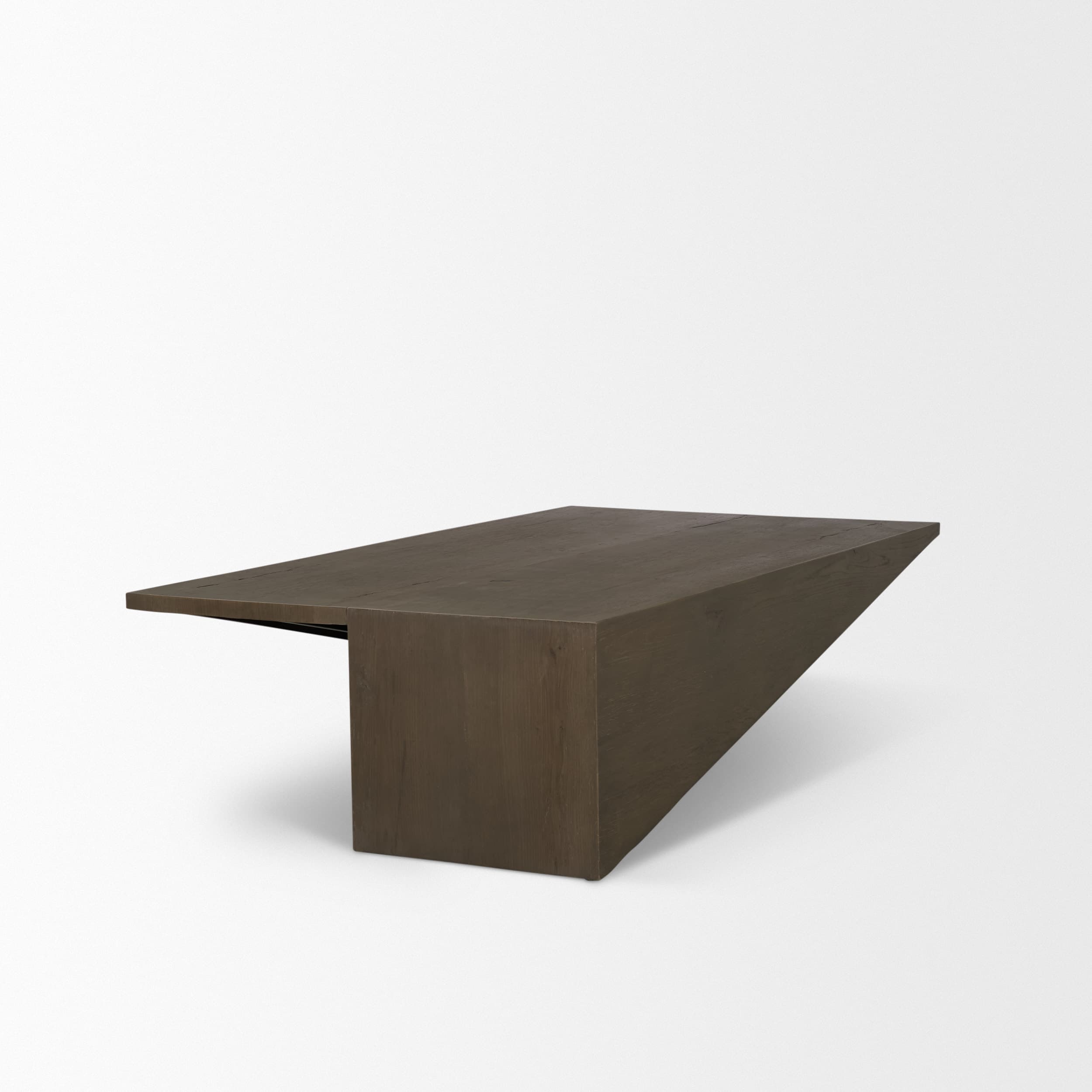 West Mid-Brown Oak Wood Rectangular Coffee Table — product photograph