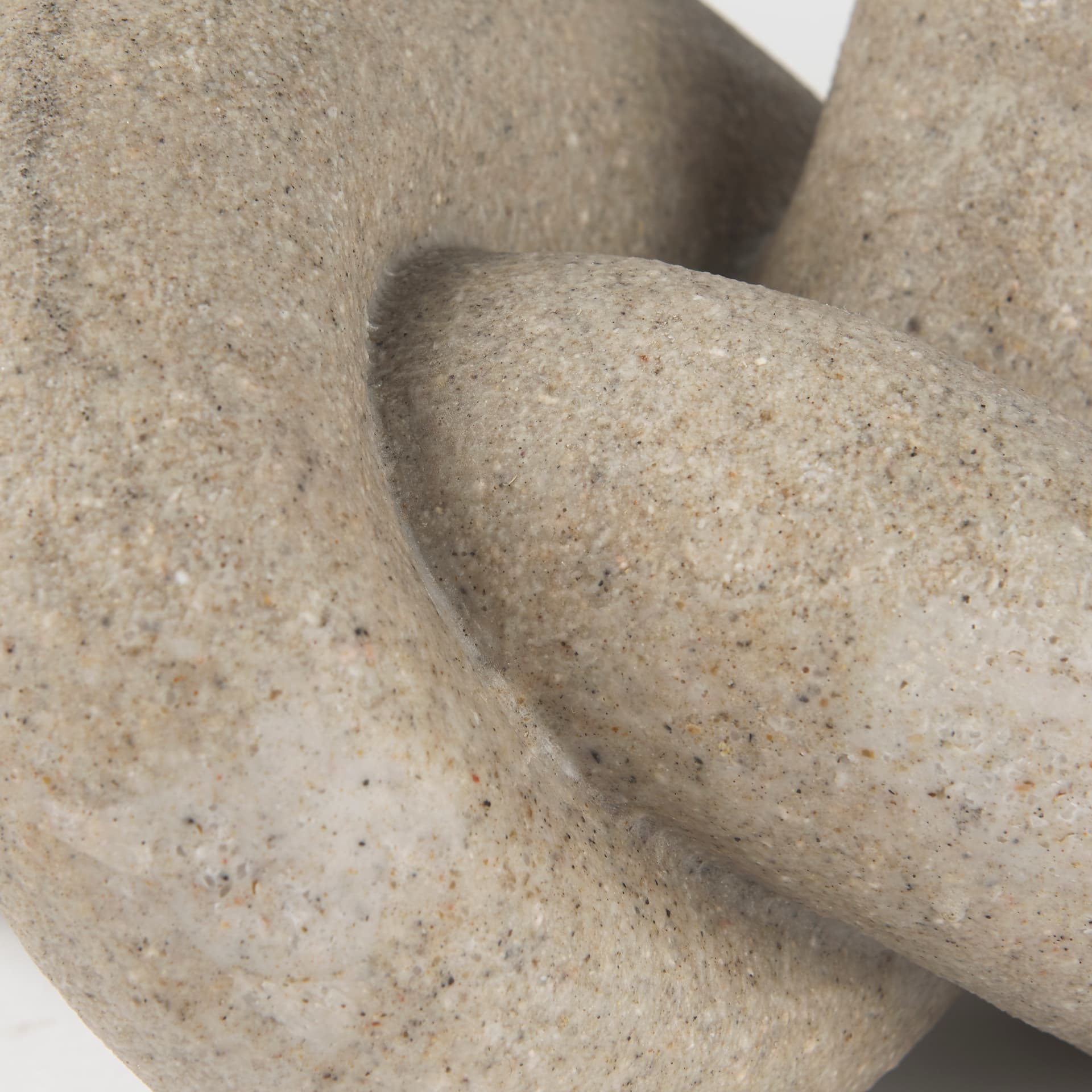Otto Sandstone Resin Small Knot Sculpture Decorative Object — product photograph