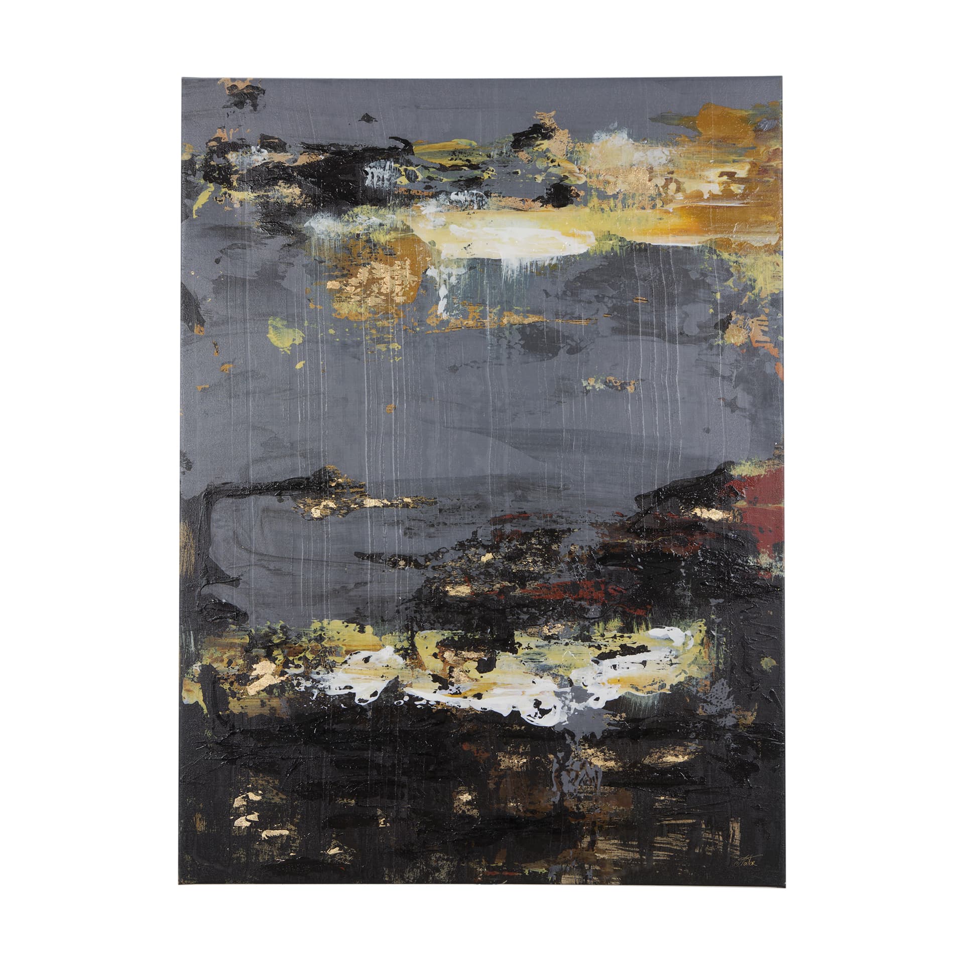 Silver and gold inspiration I by Mercana Studio a Hand Embellished Textured Canvas — product photograph