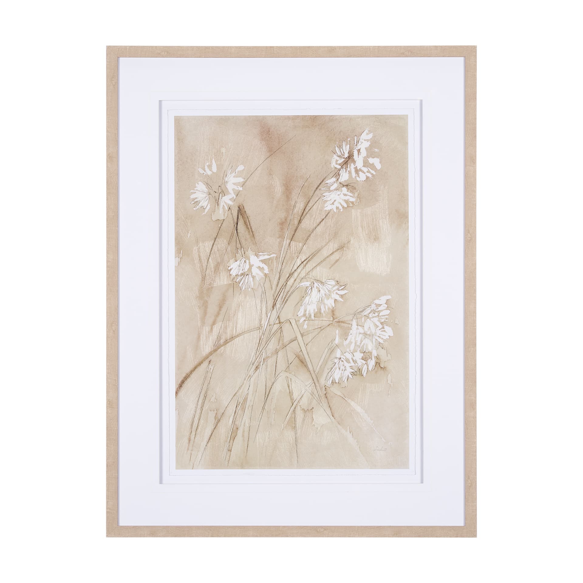 Wildflower I by Mercana Studio a Hand Embellished Textured Framed Art Print Matted under Glass — product photograph