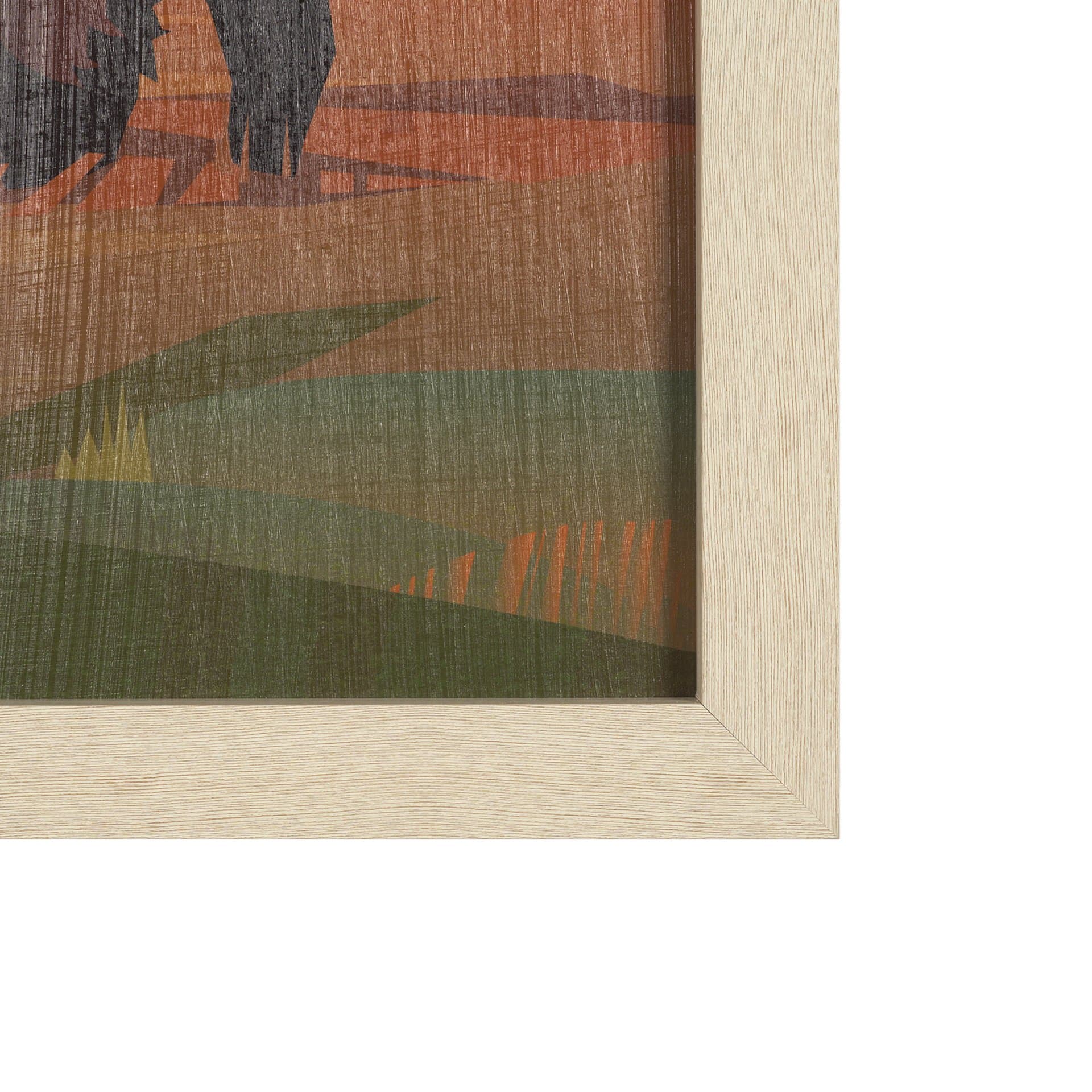 Grasslands GO (L) by Mercana Studio a Hand Embellished Decograph Framed Art Print — product photograph