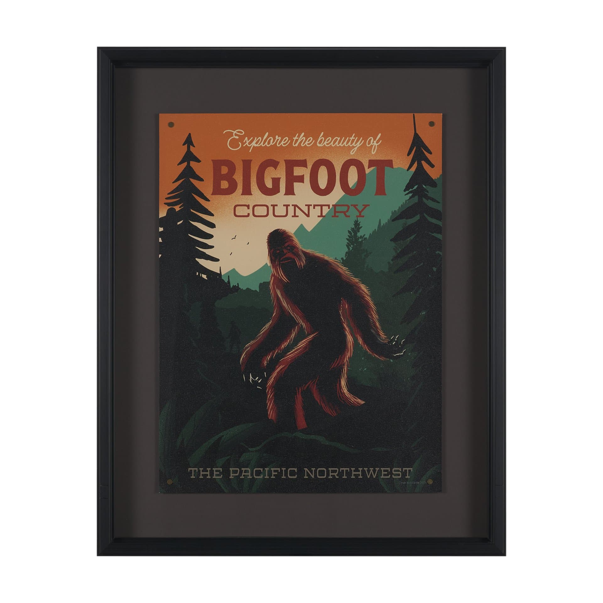 Cryptid Tourism I by Omar Escalante Textured Framed Artwork Matted under Glass — product photograph