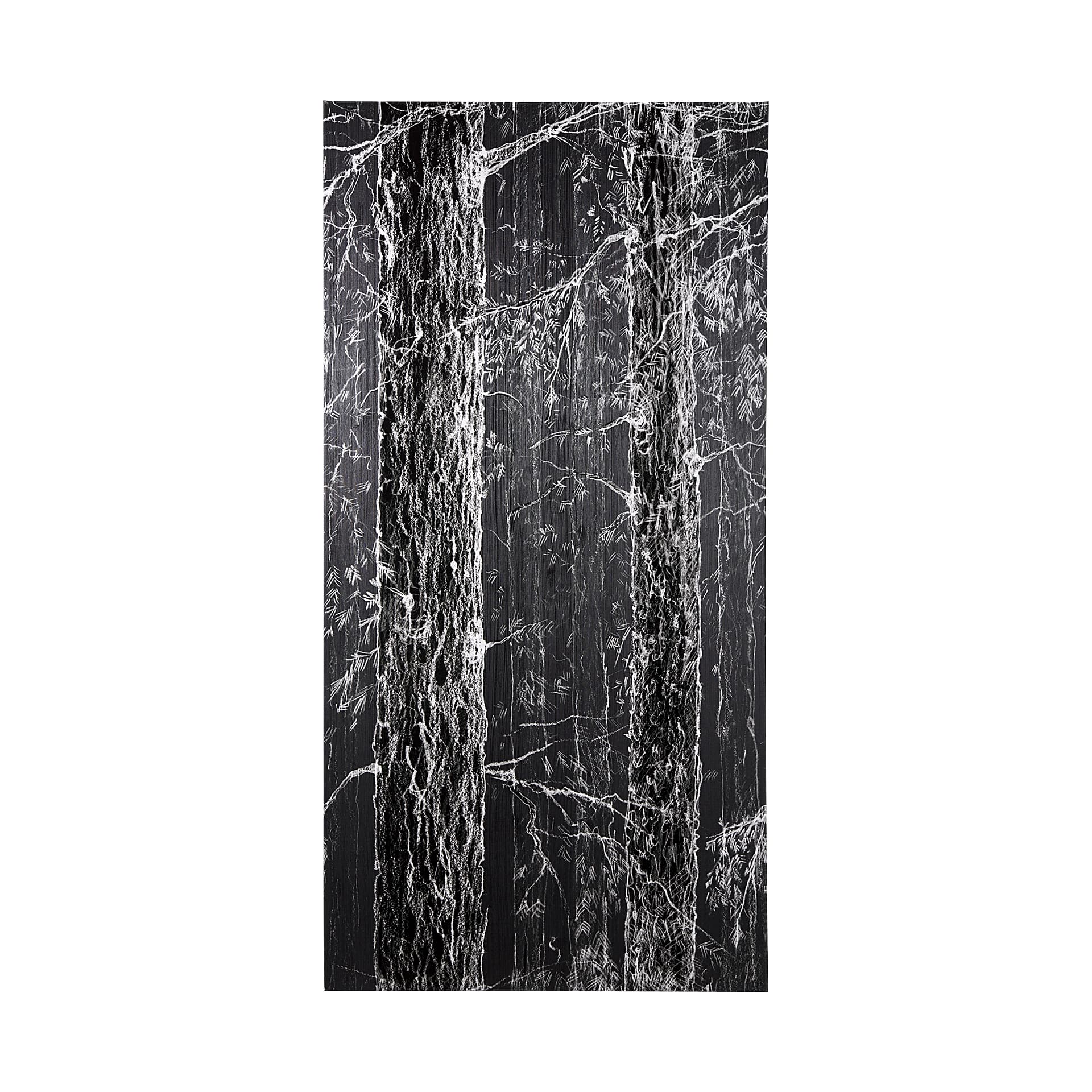 Forest BW II by Ariana a Hand Embellished Textured Canvas — product photograph