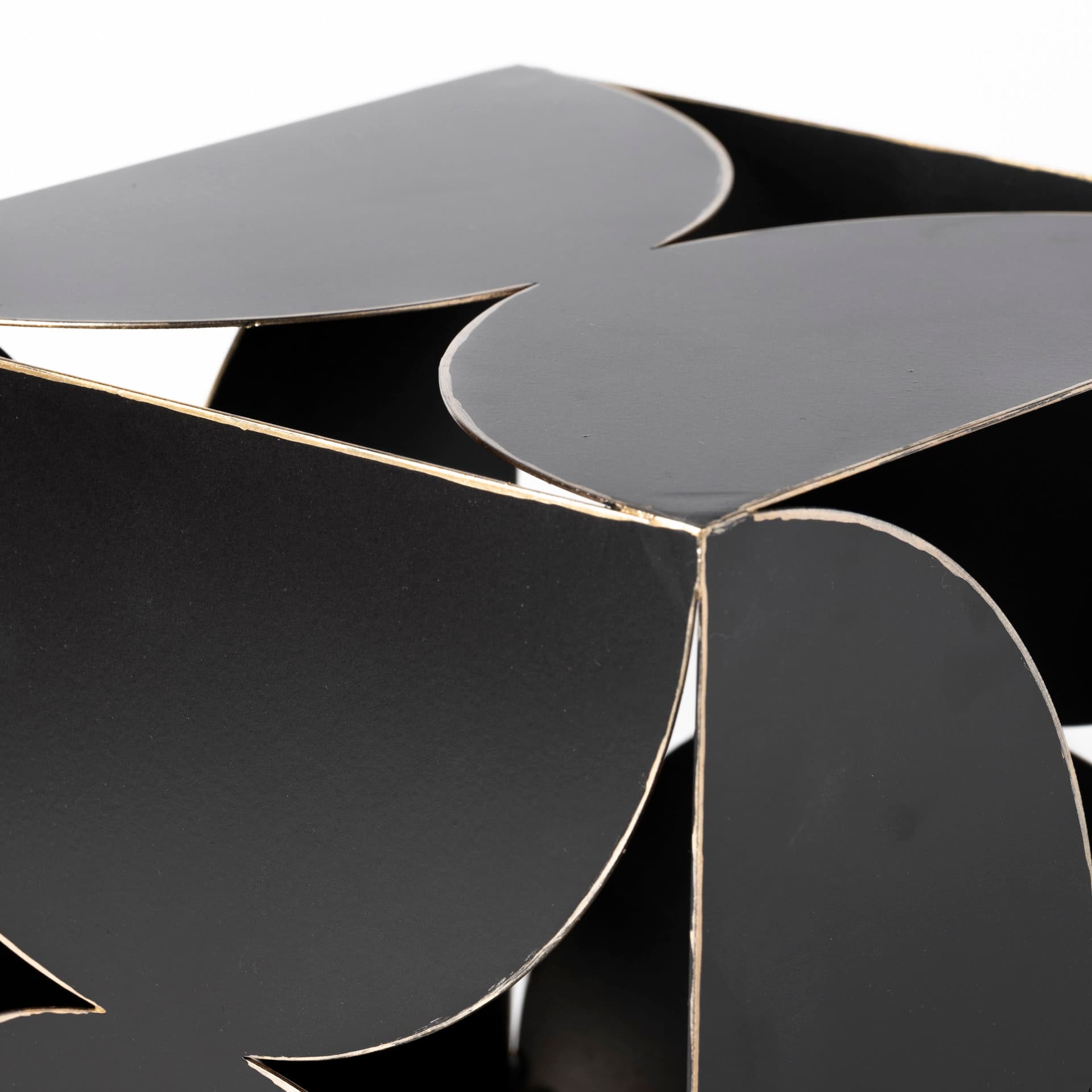 Darren (Large) 8L x 8W Black Metal Decorative Cube — product photograph