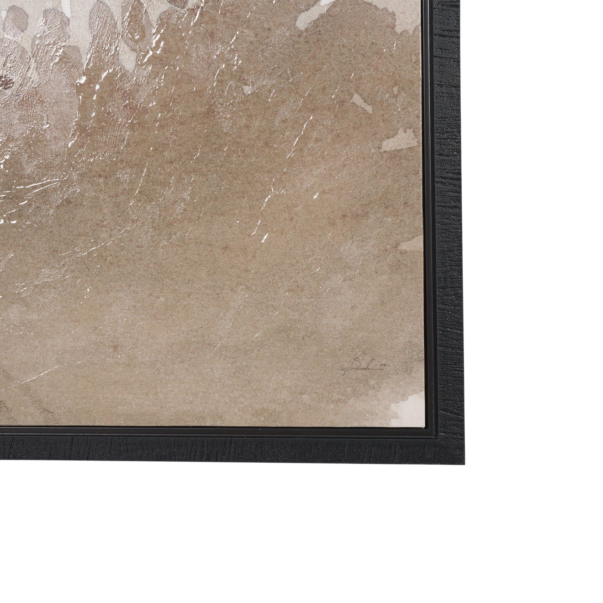 Lowland Fog A by Mercana Studio Hand-Embellished Textured Framed Canvas Artwork — product photograph