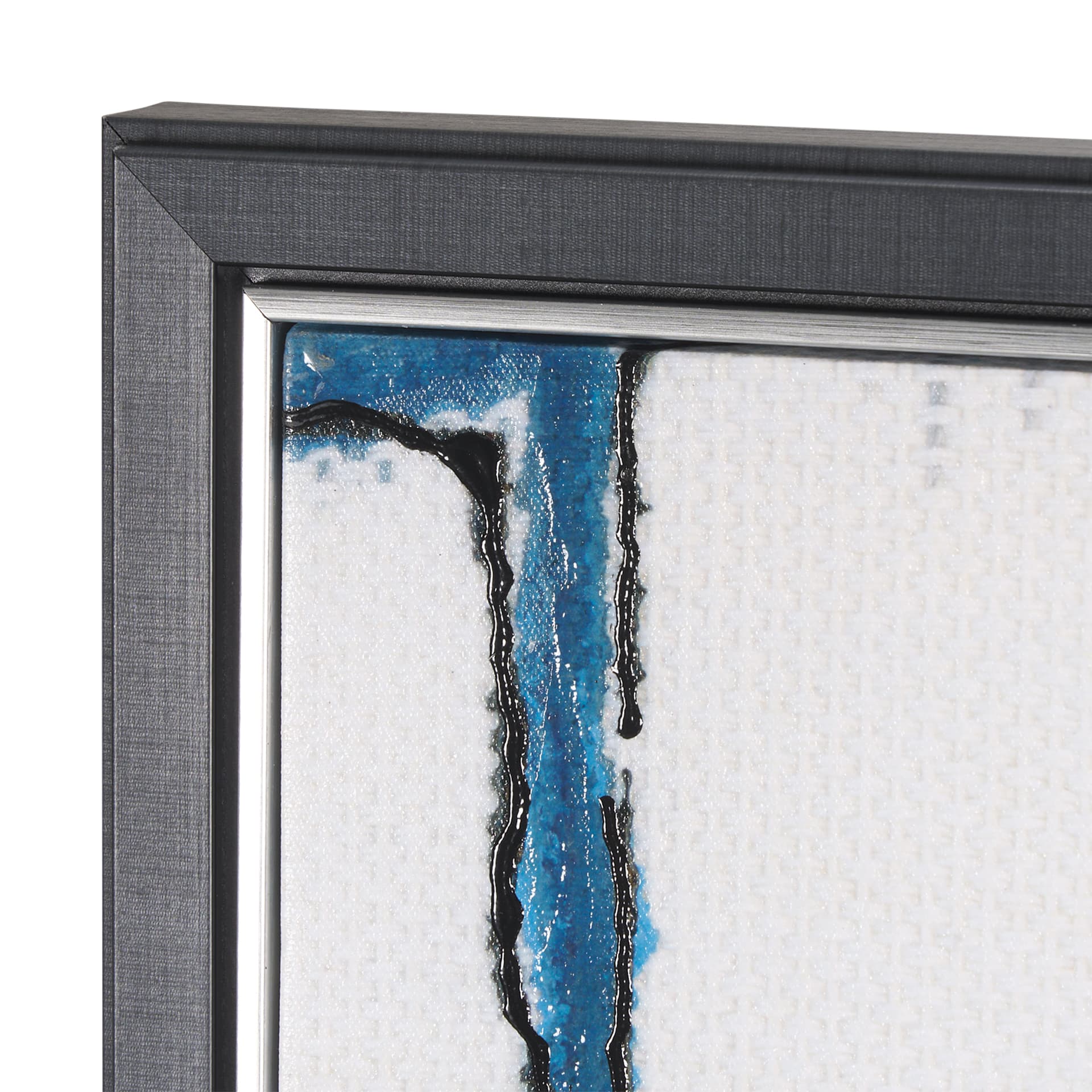 Tributary I by Mercana Studio a Hand Embellished Textured Framed Canvas — product photograph