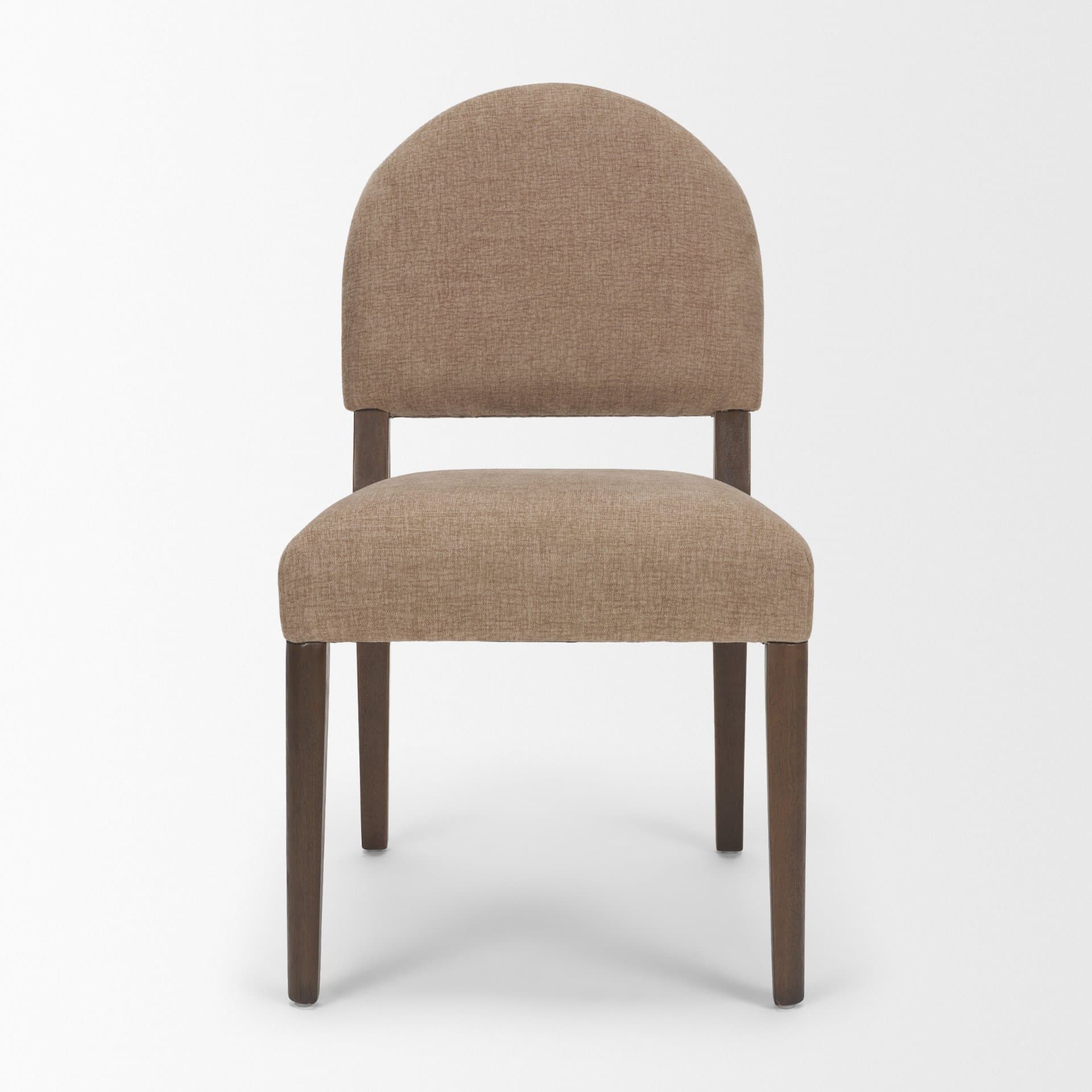 Martie Rounded Back Dining Side Chair | Fabric w/ Wood — product photograph