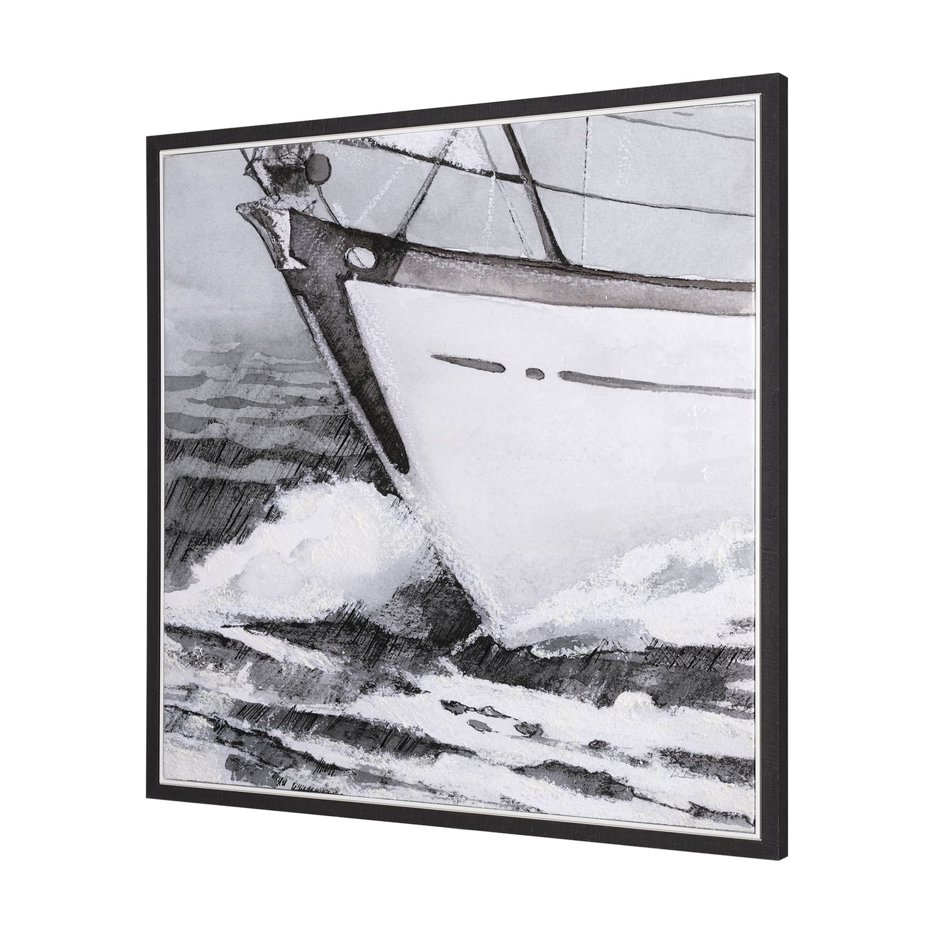 Seaside Vacation III by Mercana Studio a Hand Embellished Textured Framed Canvas — product photograph