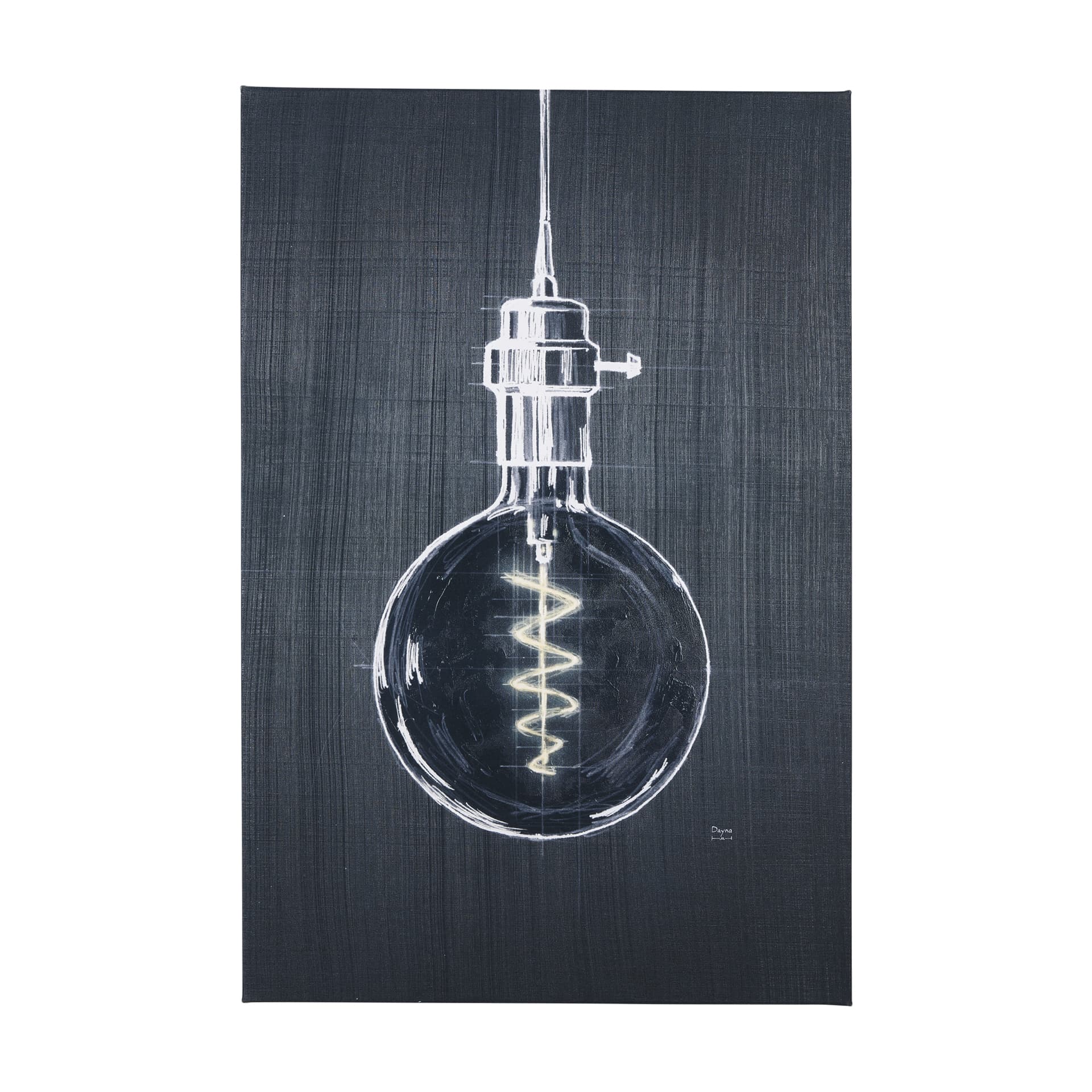 Bright Idea II by Mercana Studio a Hand Embellished Textured Canvas — product photograph