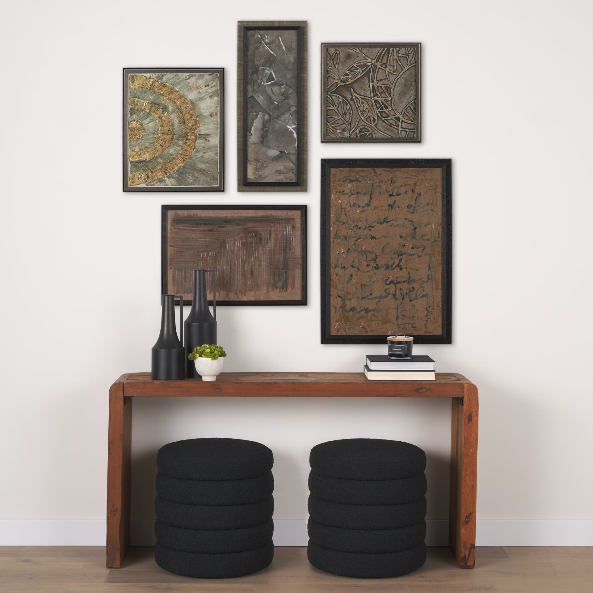 Ing (Set of 5) by Mercana Studio a Hand Embellished Framed Art Print — product photograph