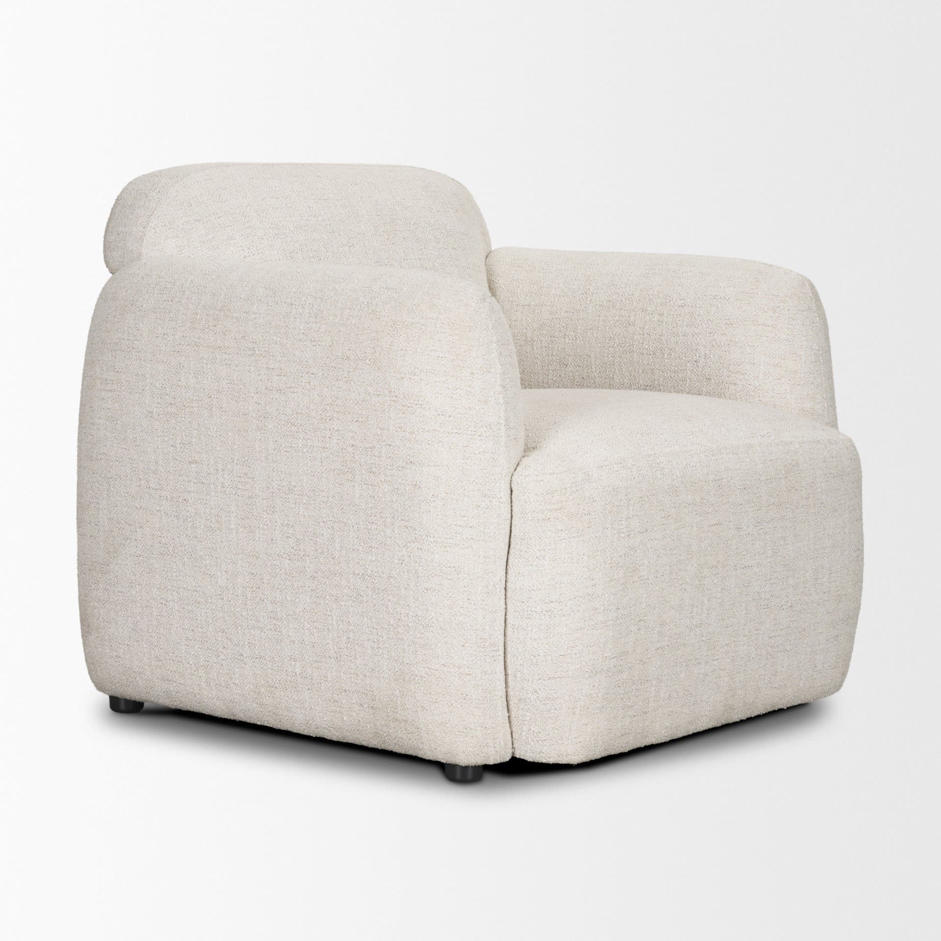 Saga Cream Fabric Upholstered Chair — product photograph