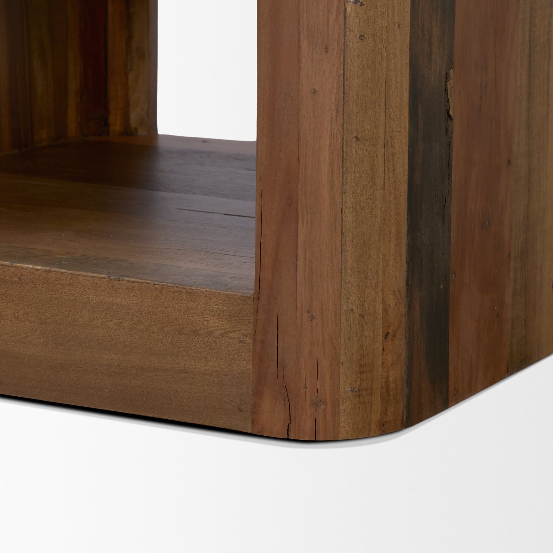 Dunmore Solid Wood Rectangular Open Shelf Side Table — product photograph