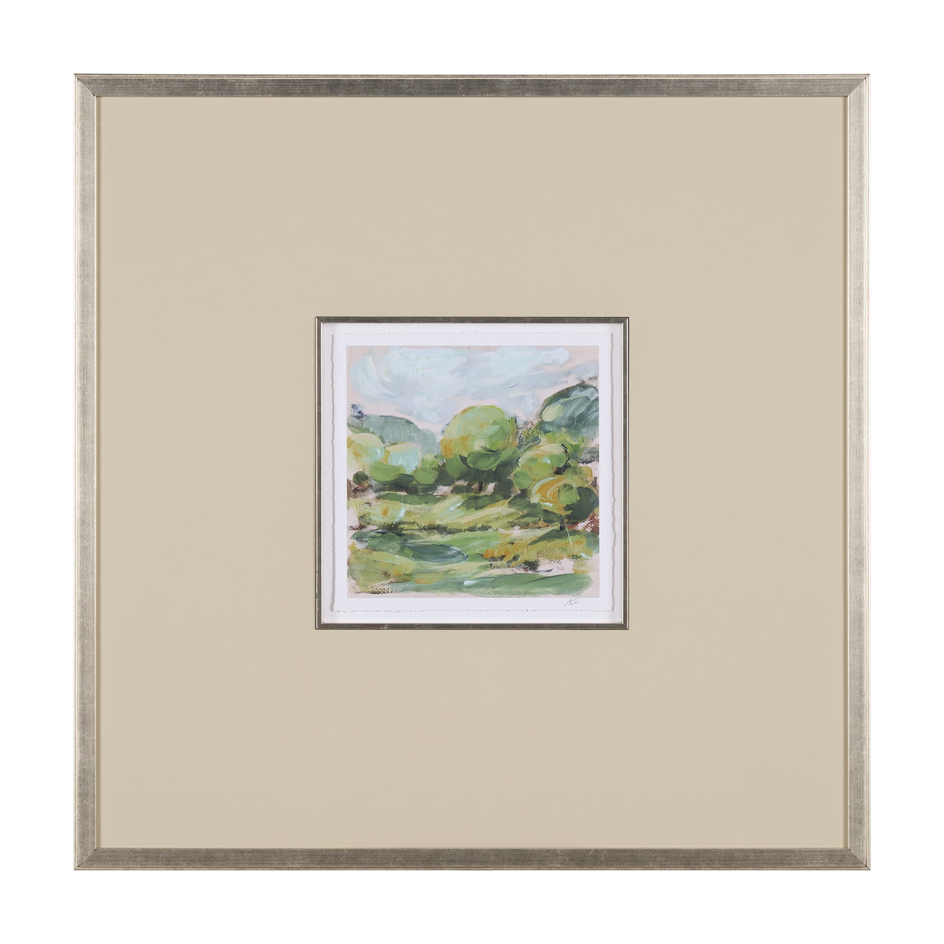 Vibrant View I by Mercana Studio a Hand Embelished Textured Framed Art Print Matted under Glass — product photograph