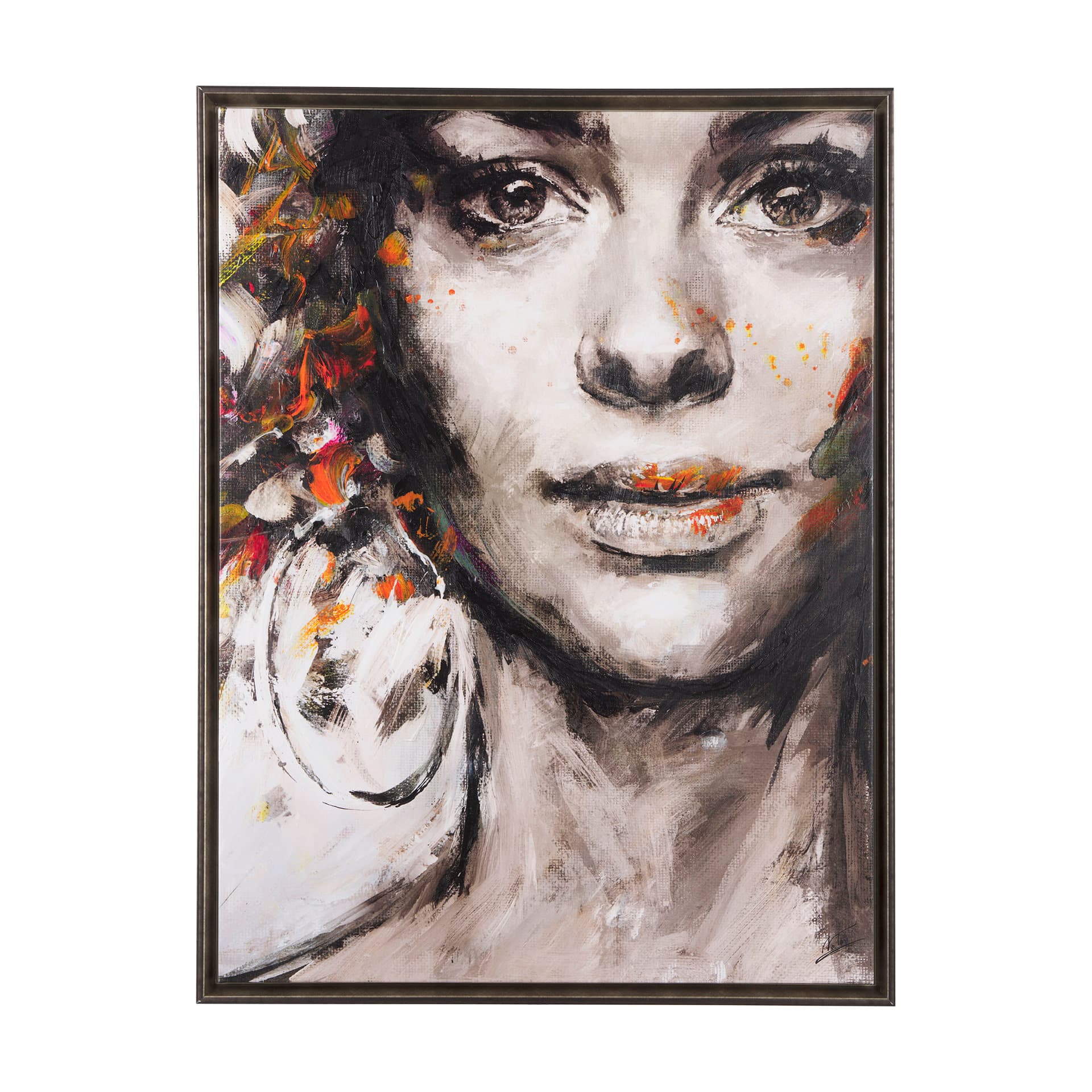 Unity II Woman (FL) by Mercana Studio a Hand Embellished Textured Framed Canvas — product photograph