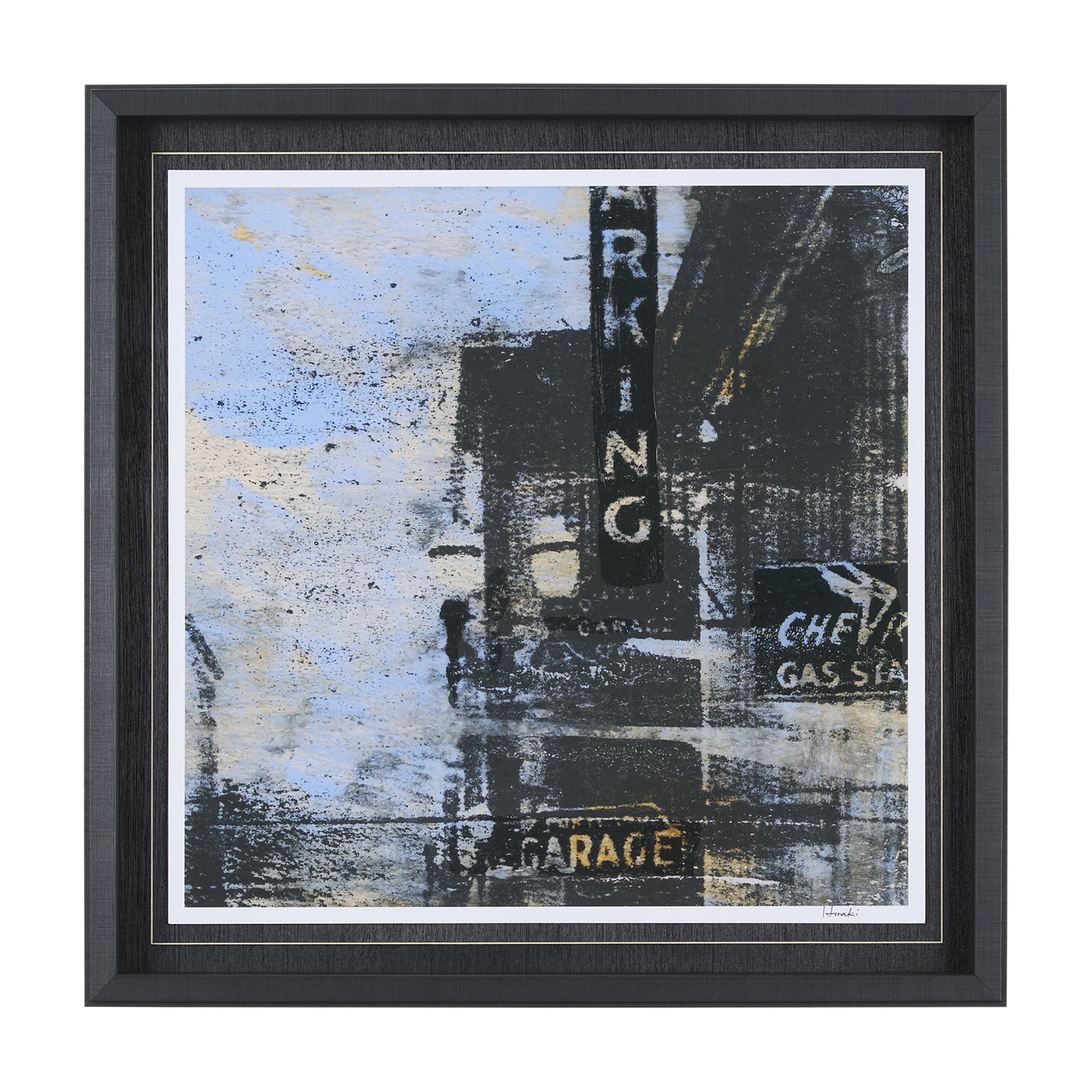 City Vibe II by Mercana Studio a Hand Embellished Textured Framed Art Print Matted under Glass — product photograph