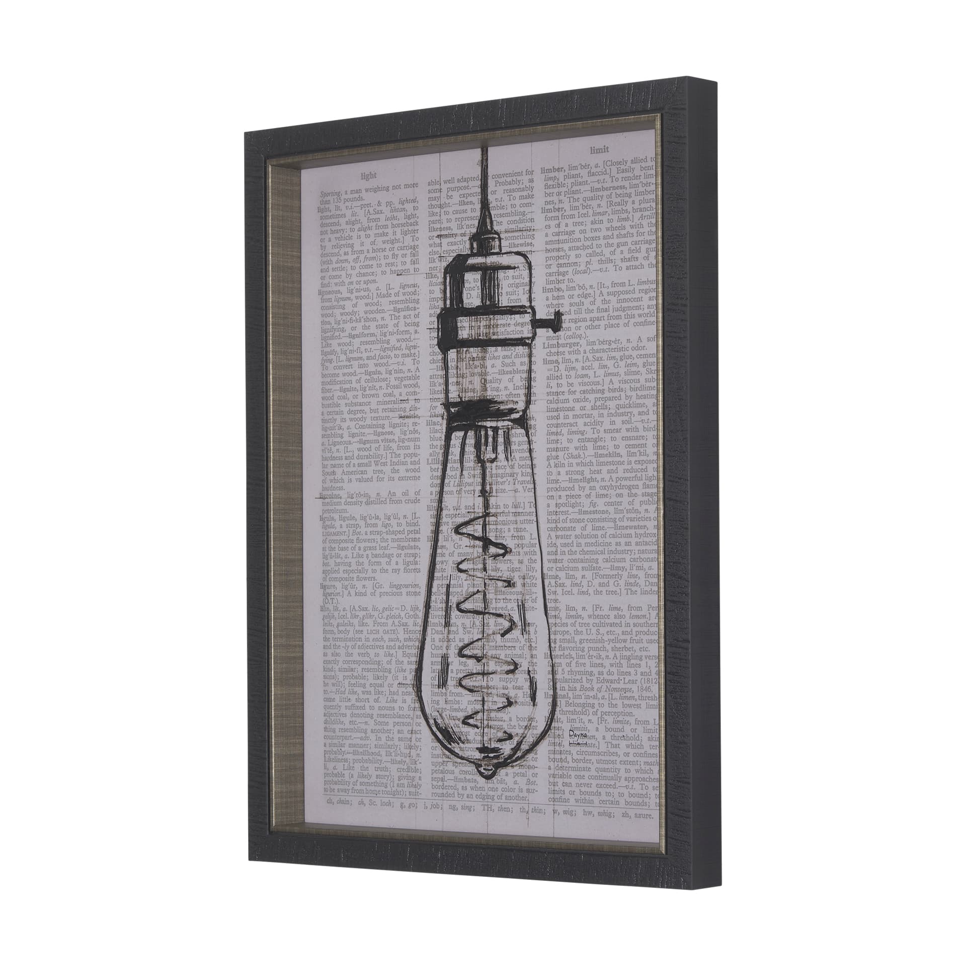Vintage Page I by Mercana Studio a Hand Embellished Textured Framed Art Print — product photograph