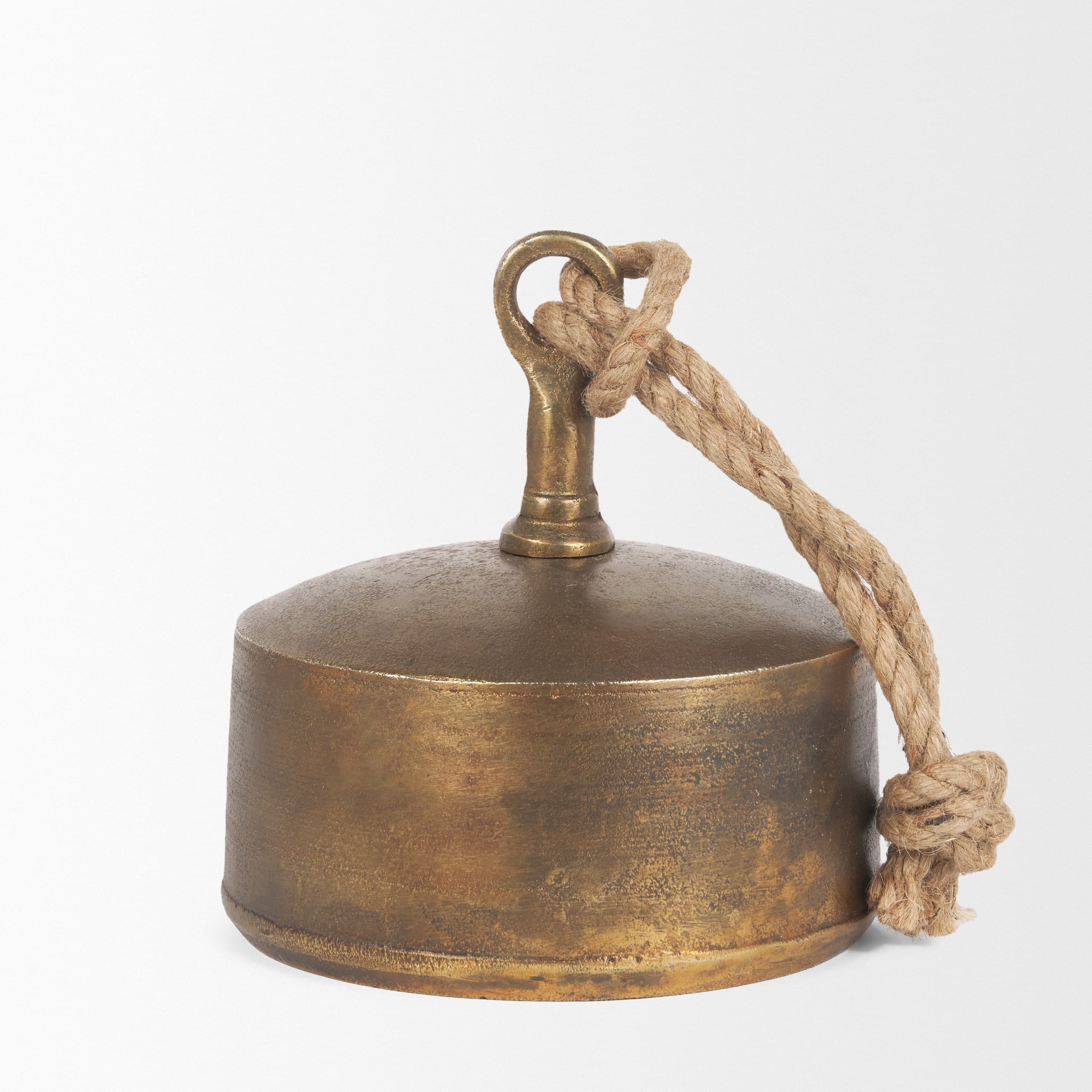 Quincy Large Gold Metal Decorative Bell Object — product photograph
