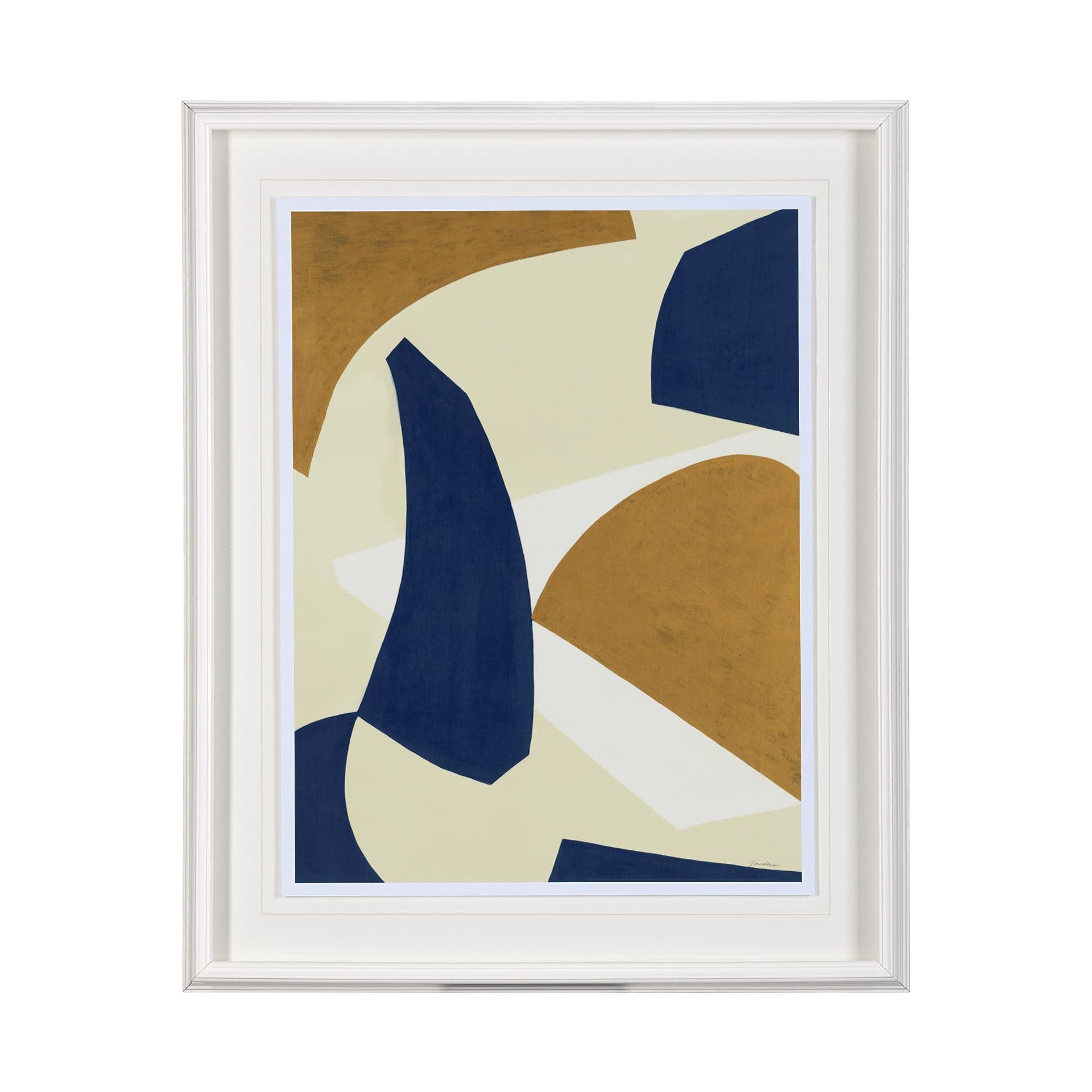 Edge of the World I by Liz Jardine a Hand Embellished Textured Framed Art Print Matted under Glass — product photograph
