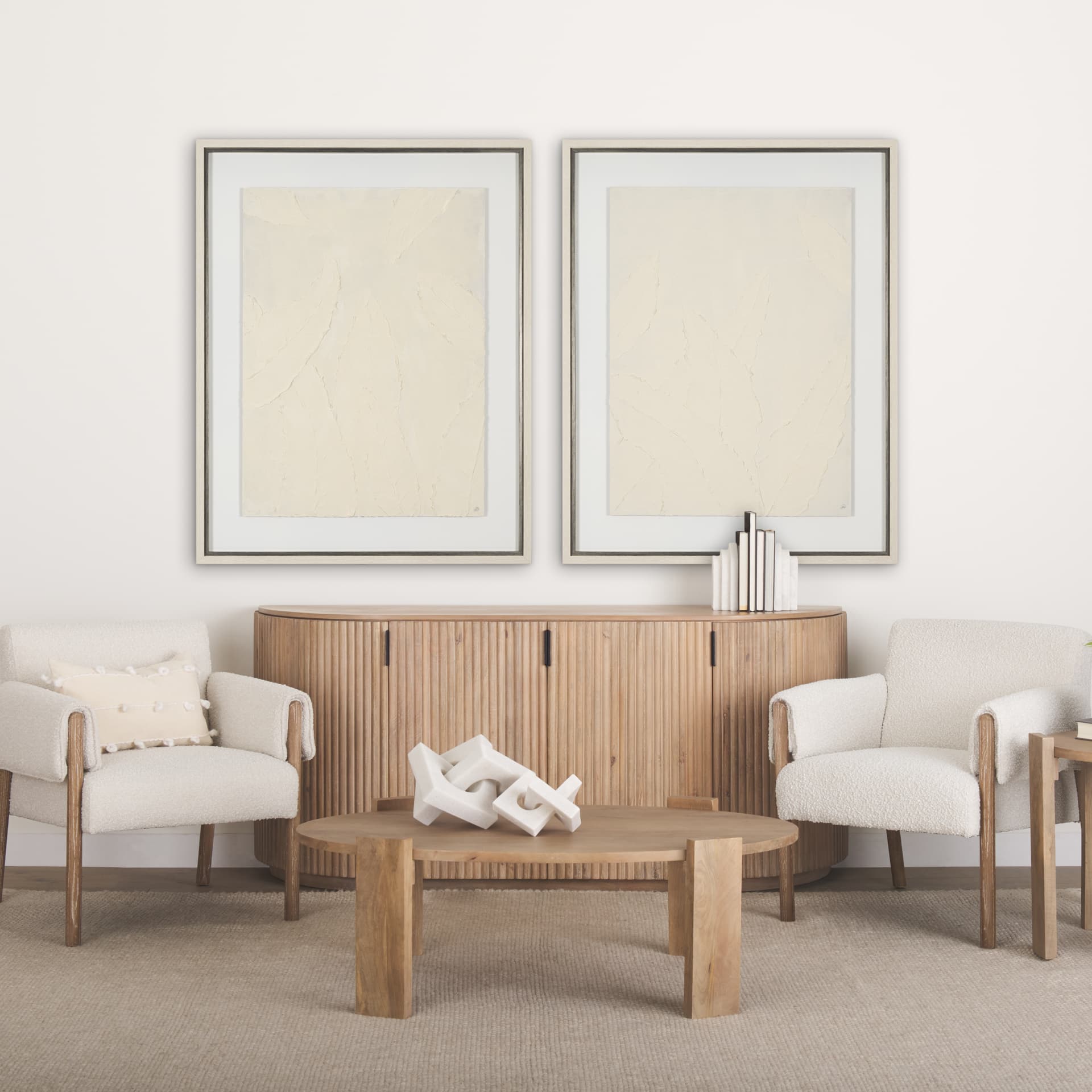 Leaf Relief I by Studio M a handmade Original Framed Artwork under Glass — in a styled room